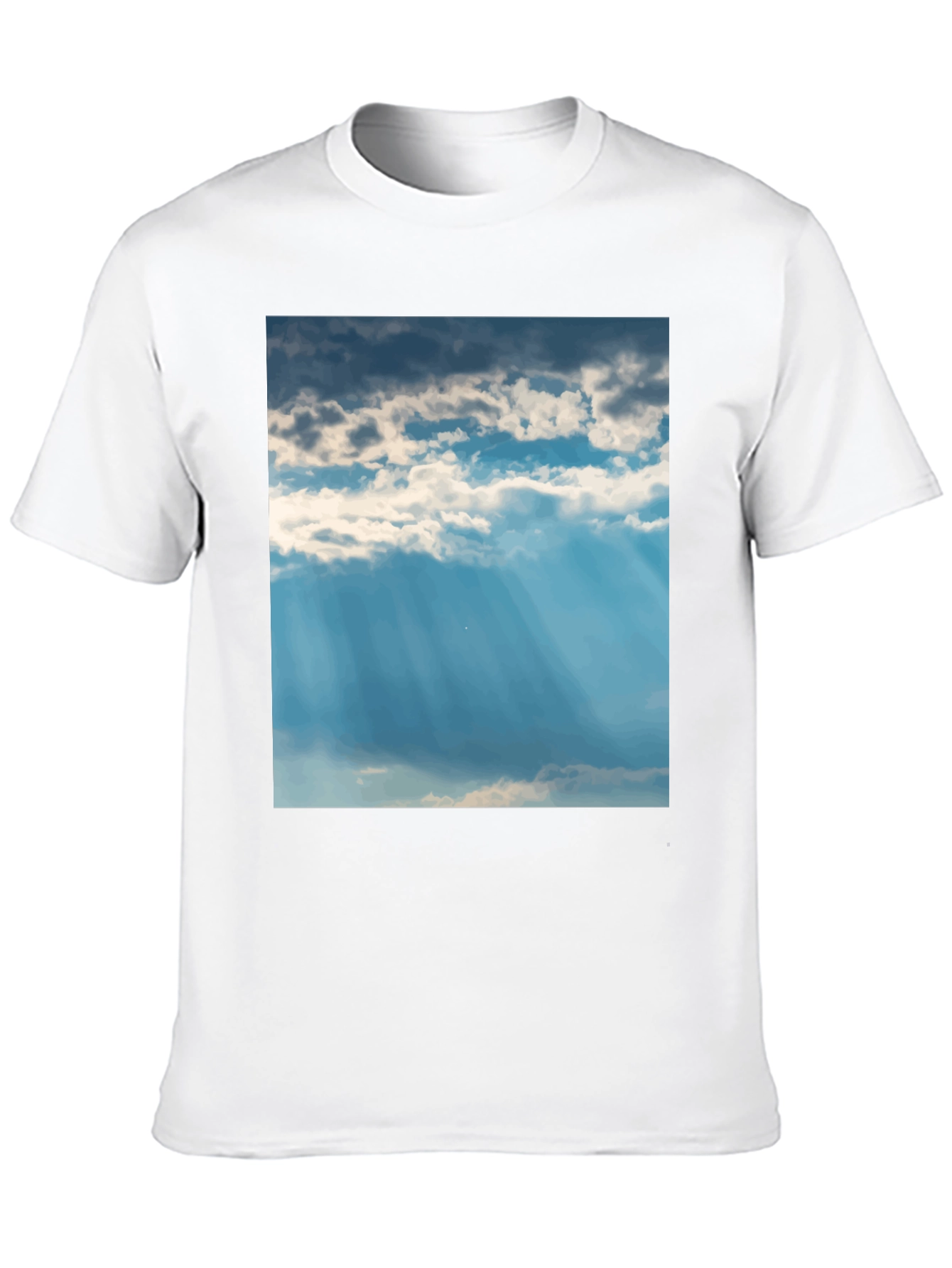 Sky Cloudscape Graphic Tee - Unisex Black T-Shirt