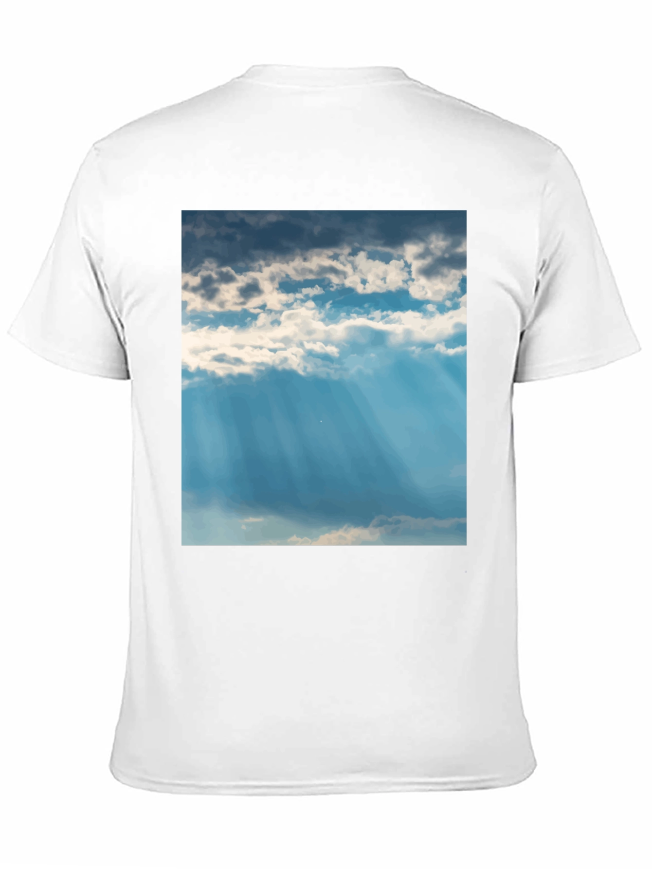 Sky Cloudscape Graphic Tee - Unisex Black T-Shirt