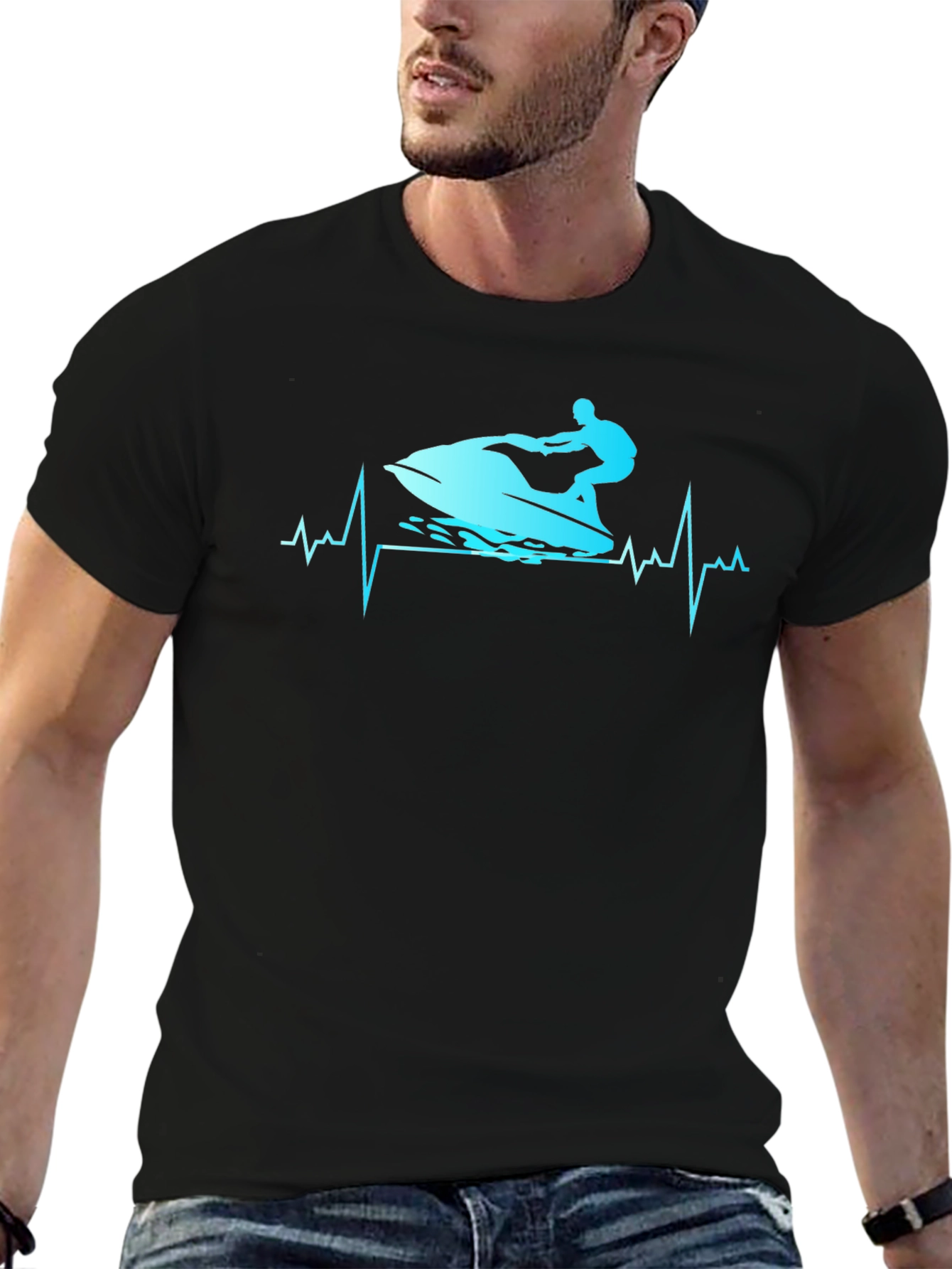 Jet Ski Heartbeat T-Shirt: Ride the Wave