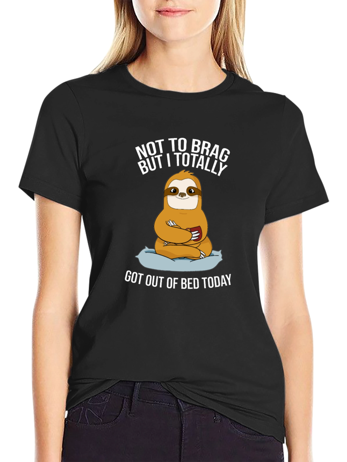 Funny Sloth Graphic T-Shirt - Not To Brag