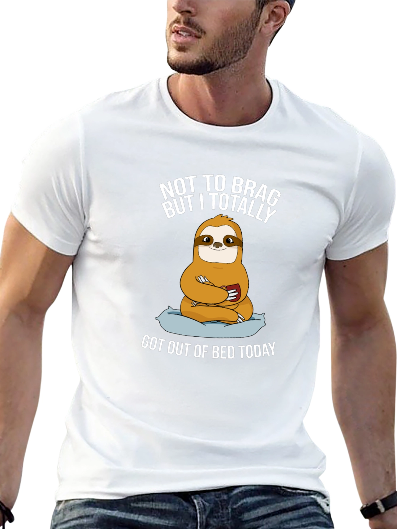 Funny Sloth Graphic T-Shirt - Not To Brag