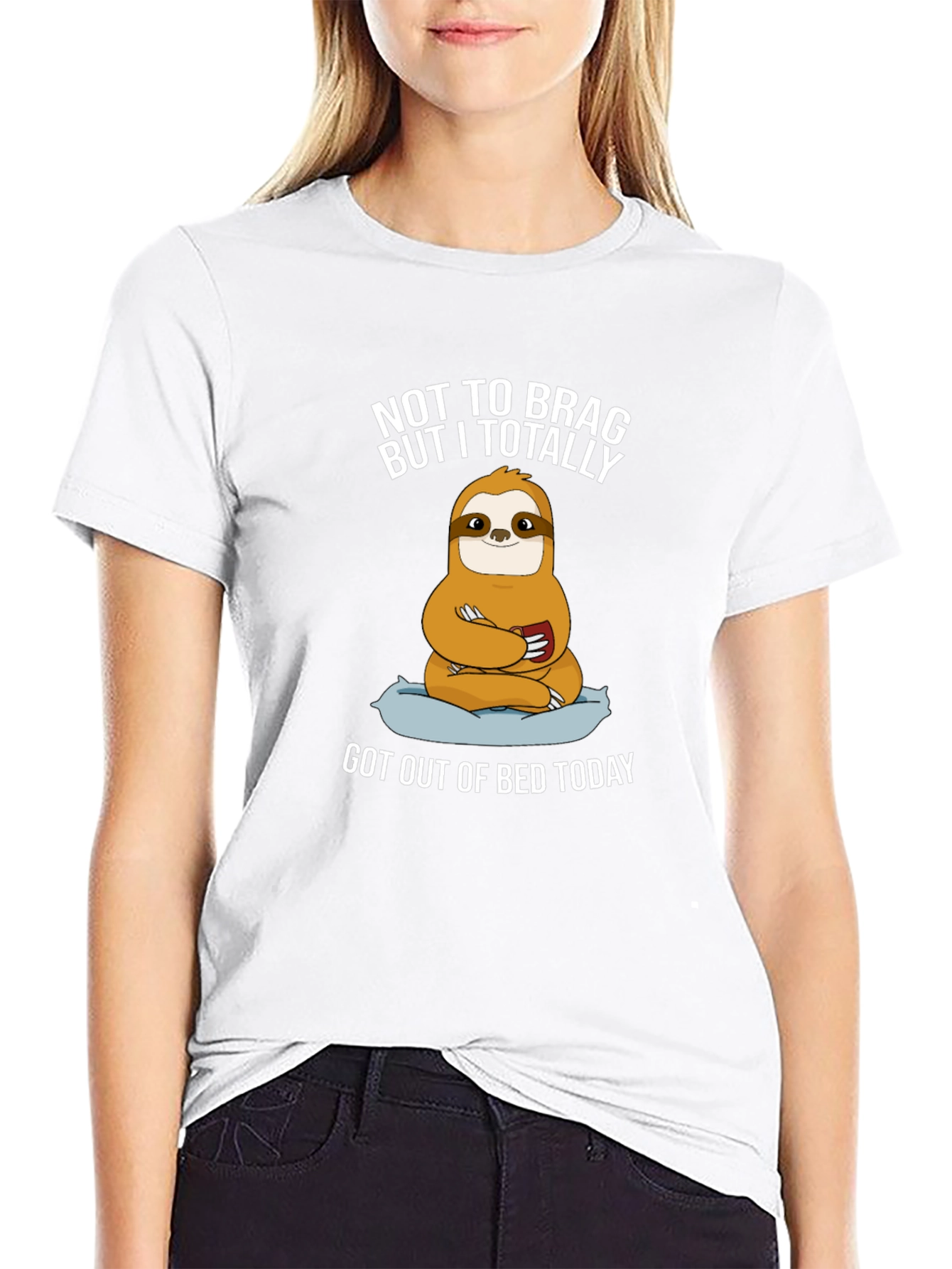Funny Sloth Graphic T-Shirt - Not To Brag