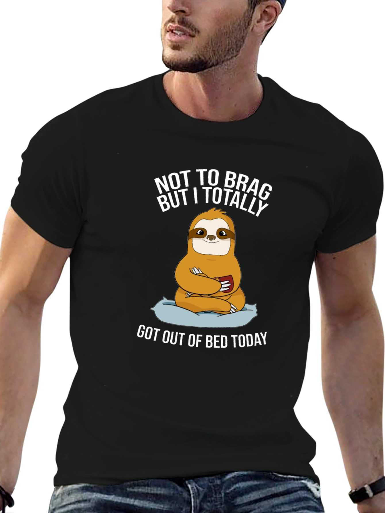 Funny Sloth Graphic T-Shirt - Not To Brag