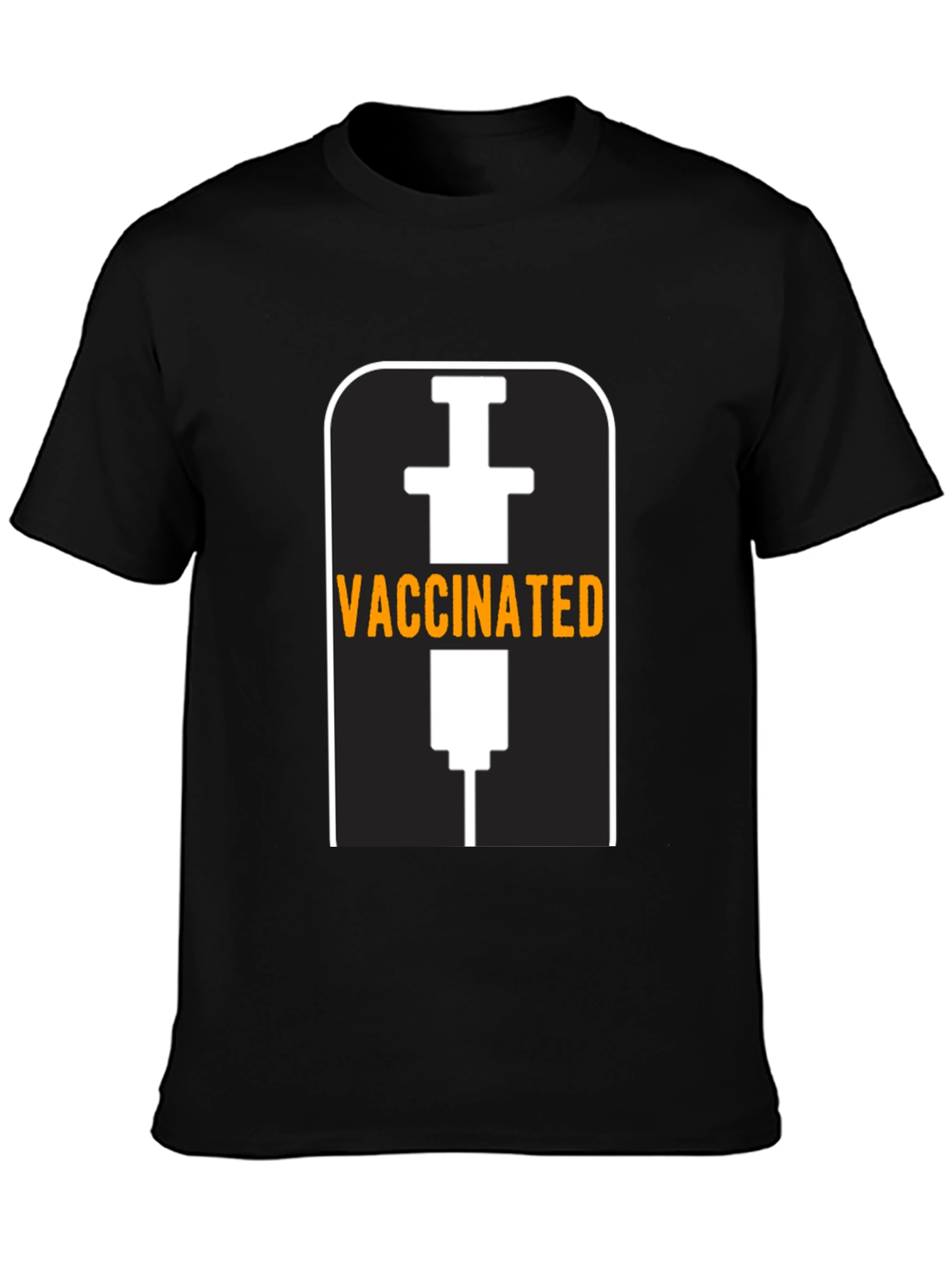 Vaccinated T-Shirt - Black - Novelty Design