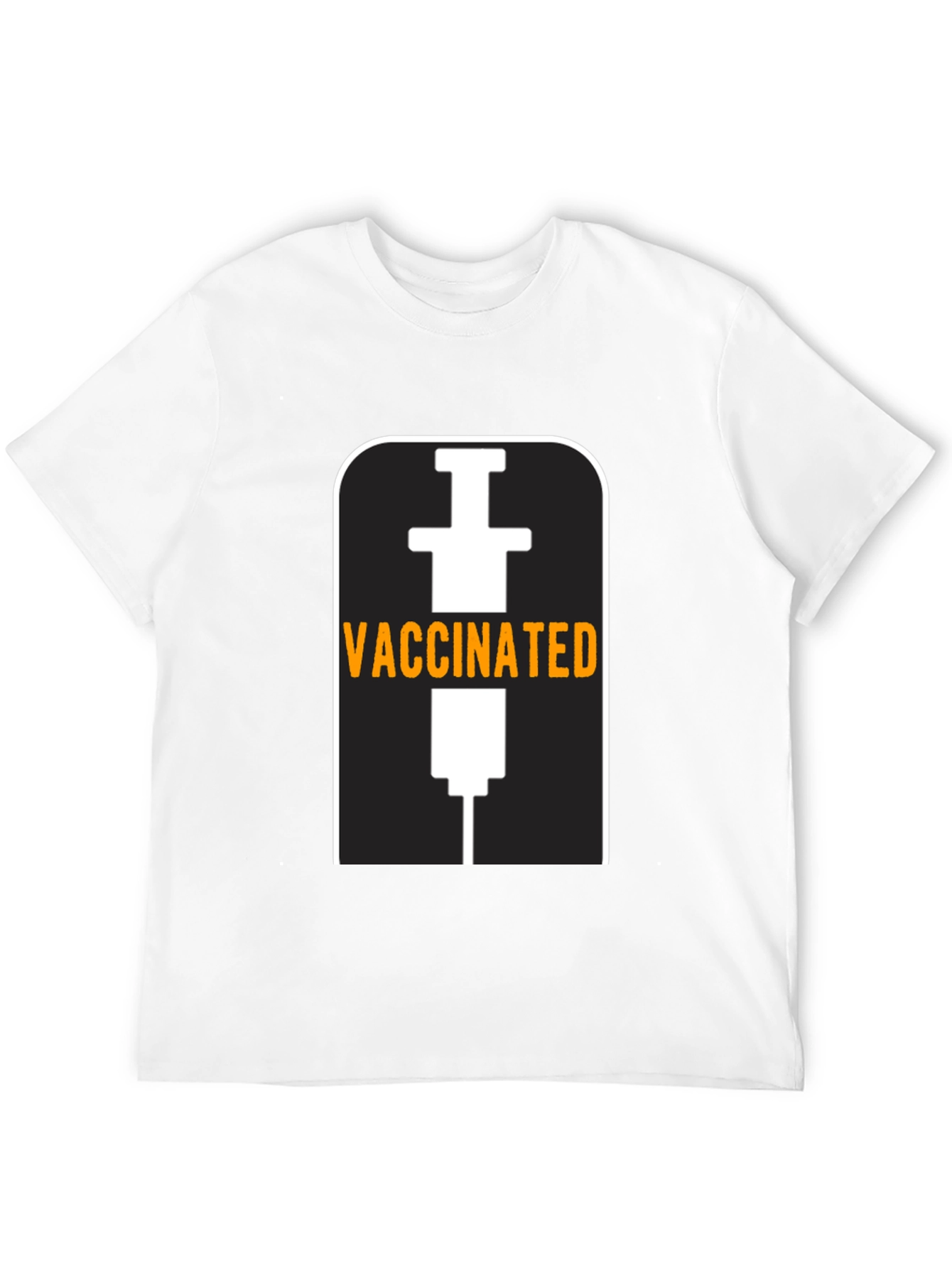 Vaccinated T-Shirt - Black - Novelty Design