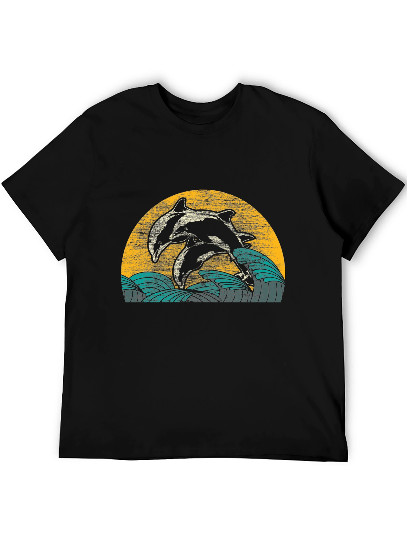 Dolphin Graphic T-Shirt - Retro Ocean Design