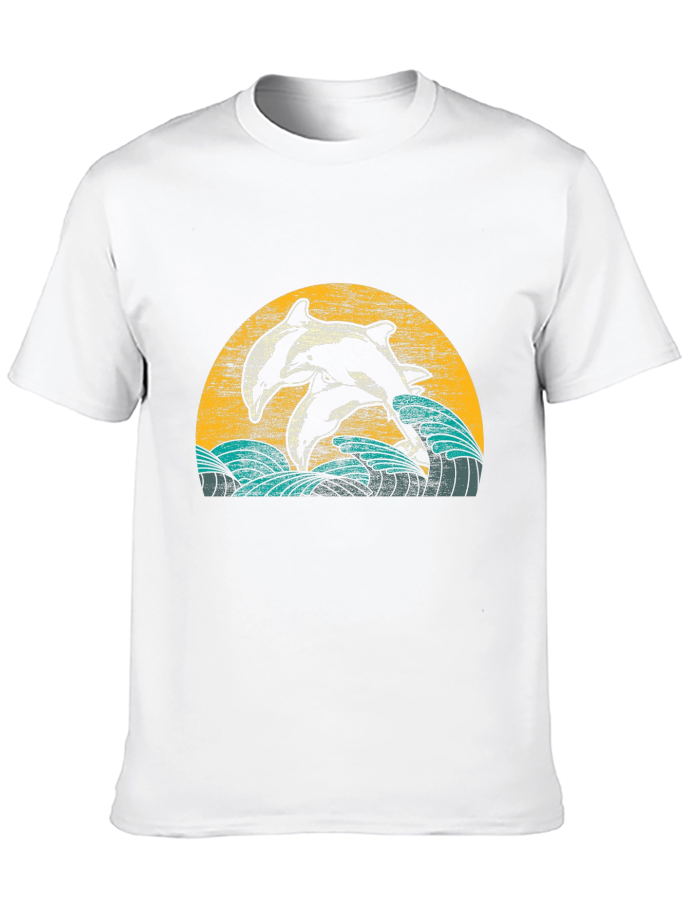 Dolphin Graphic T-Shirt - Retro Ocean Design