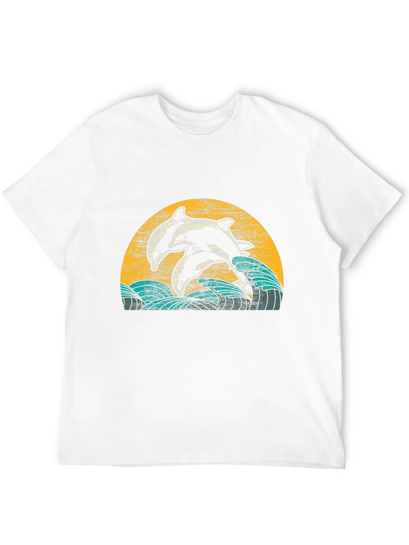Dolphin Graphic T-Shirt - Retro Ocean Design