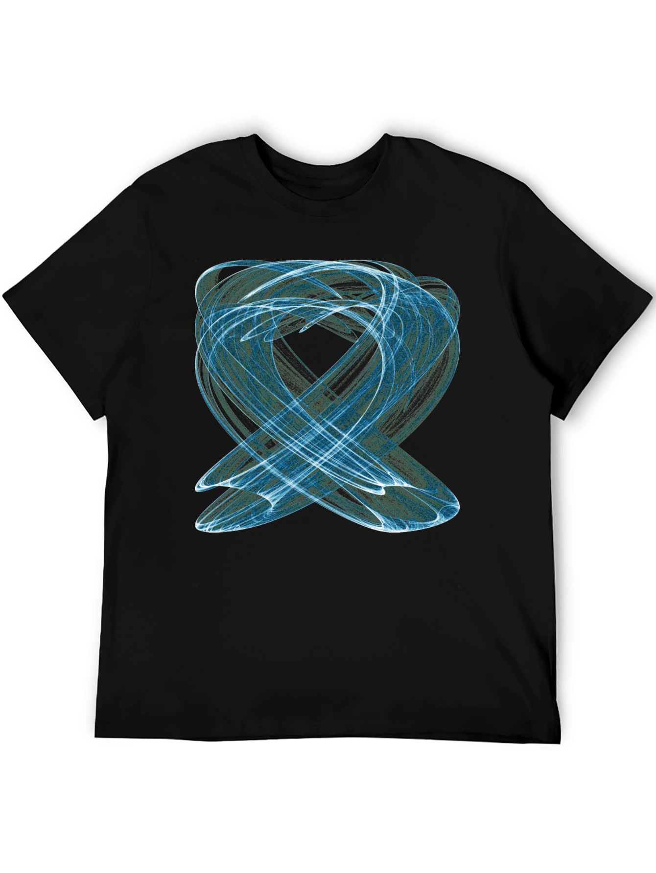 Abstract Swirl Graphic Tee - Modern Black T-Shirt