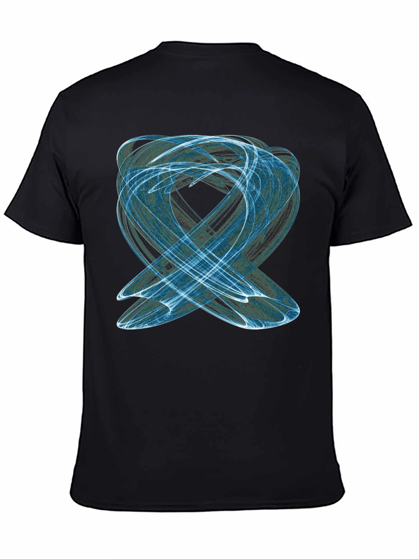 Abstract Swirl Graphic Tee - Modern Black T-Shirt
