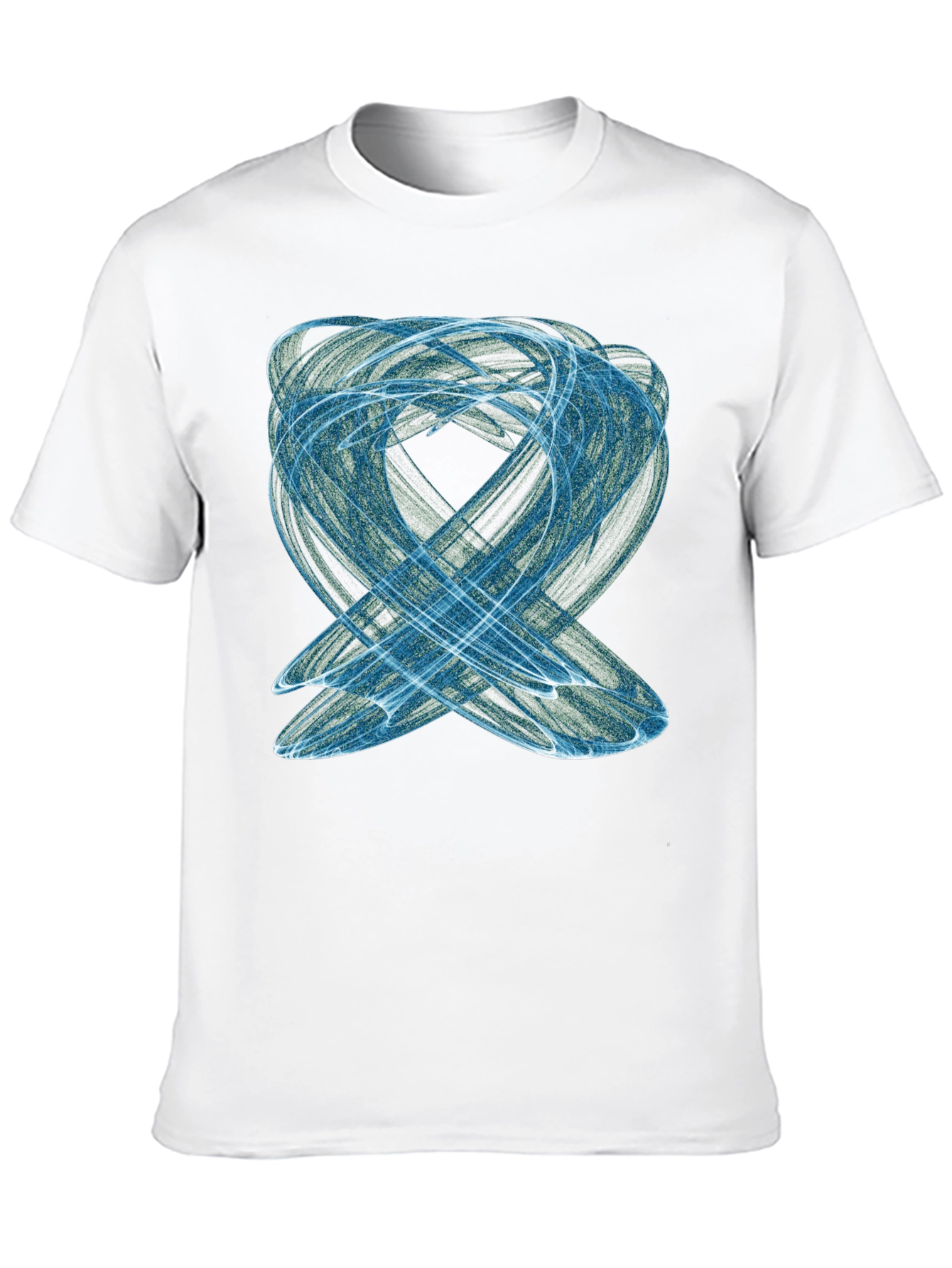 Abstract Swirl Graphic Tee - Modern Black T-Shirt