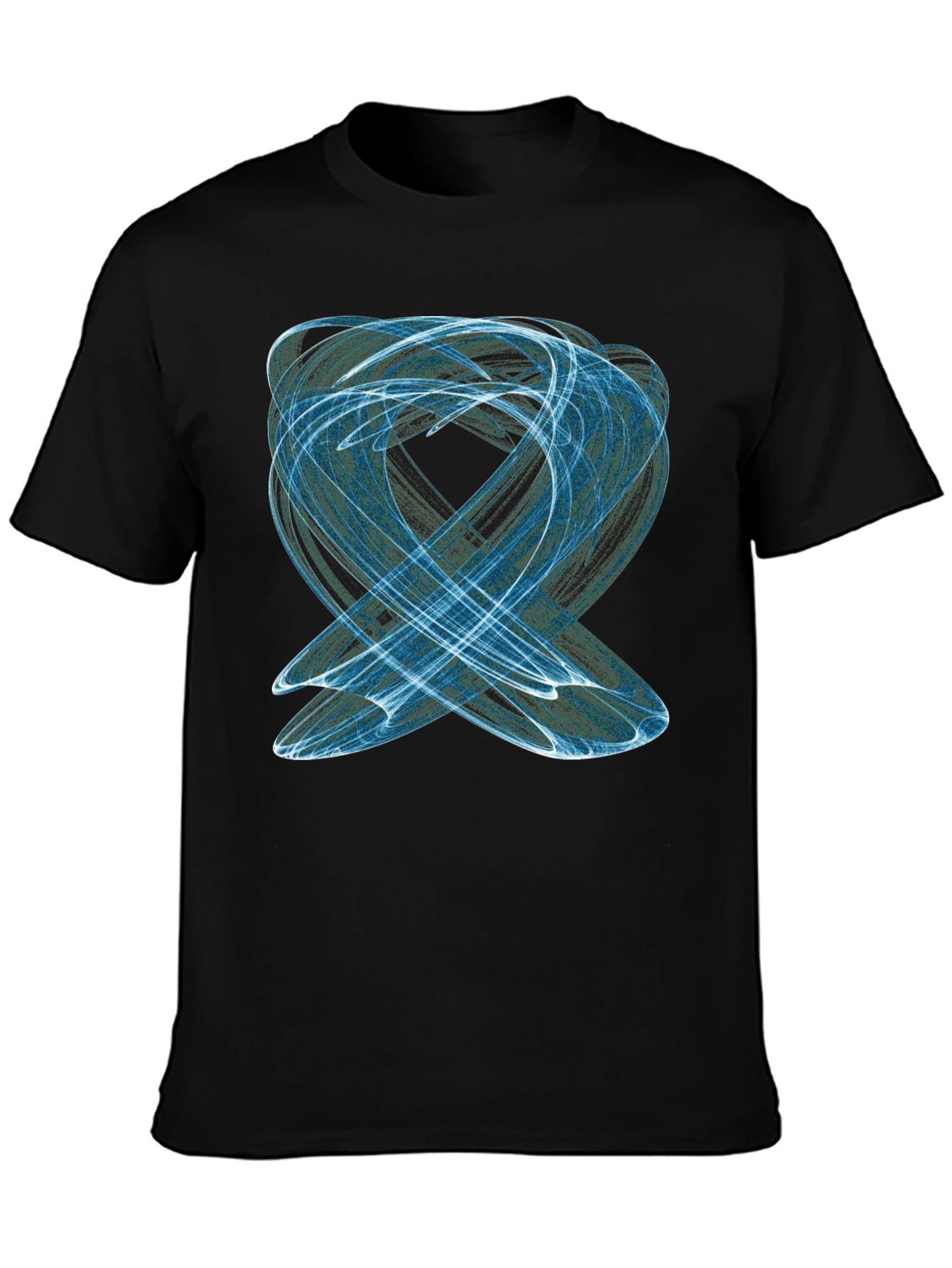 Abstract Swirl Graphic Tee - Modern Black T-Shirt
