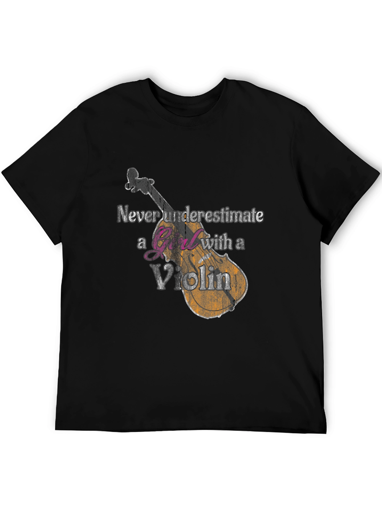 Never Underestimate A Girl With A Violin T-Shirt