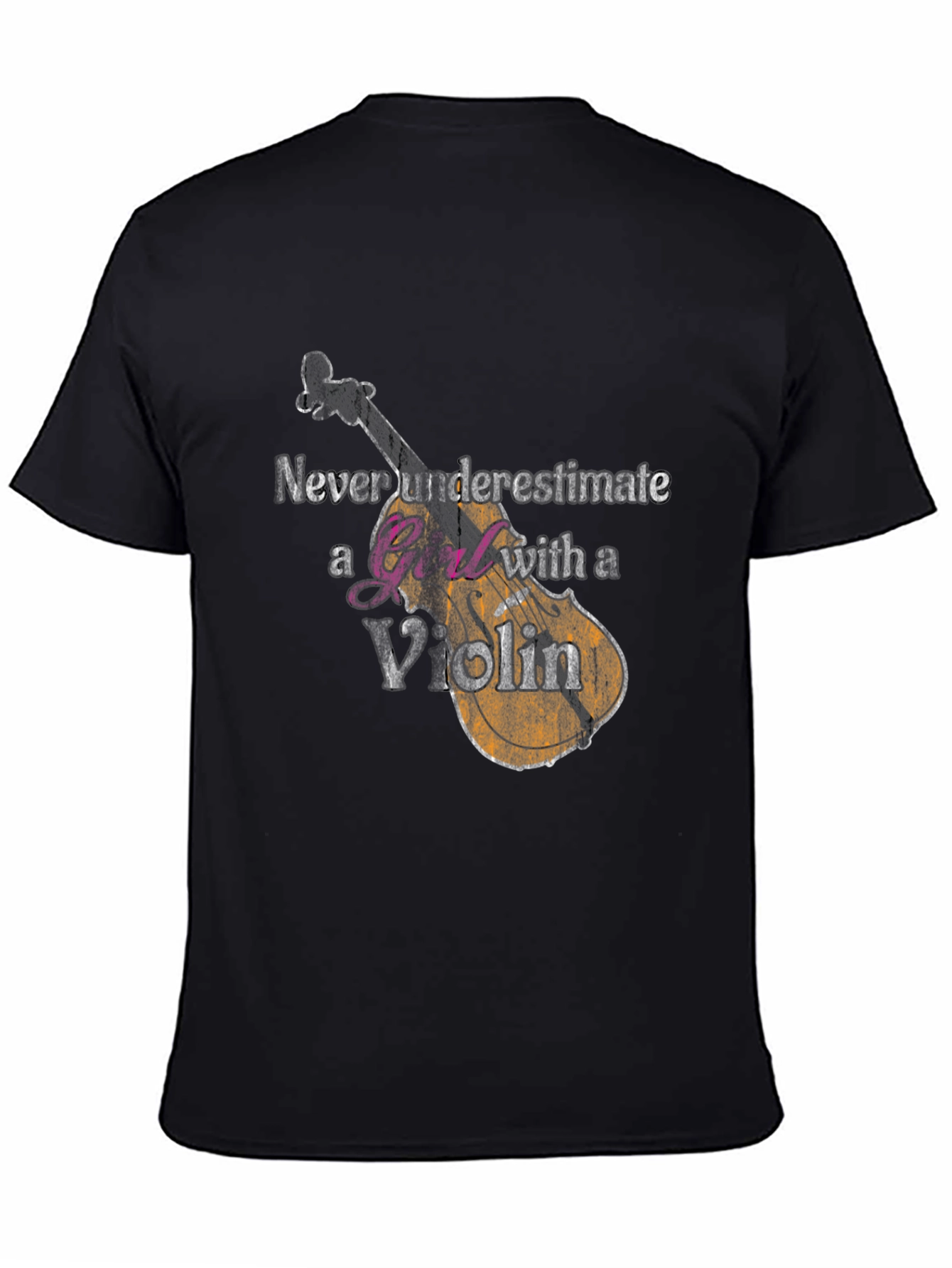 Never Underestimate A Girl With A Violin T-Shirt