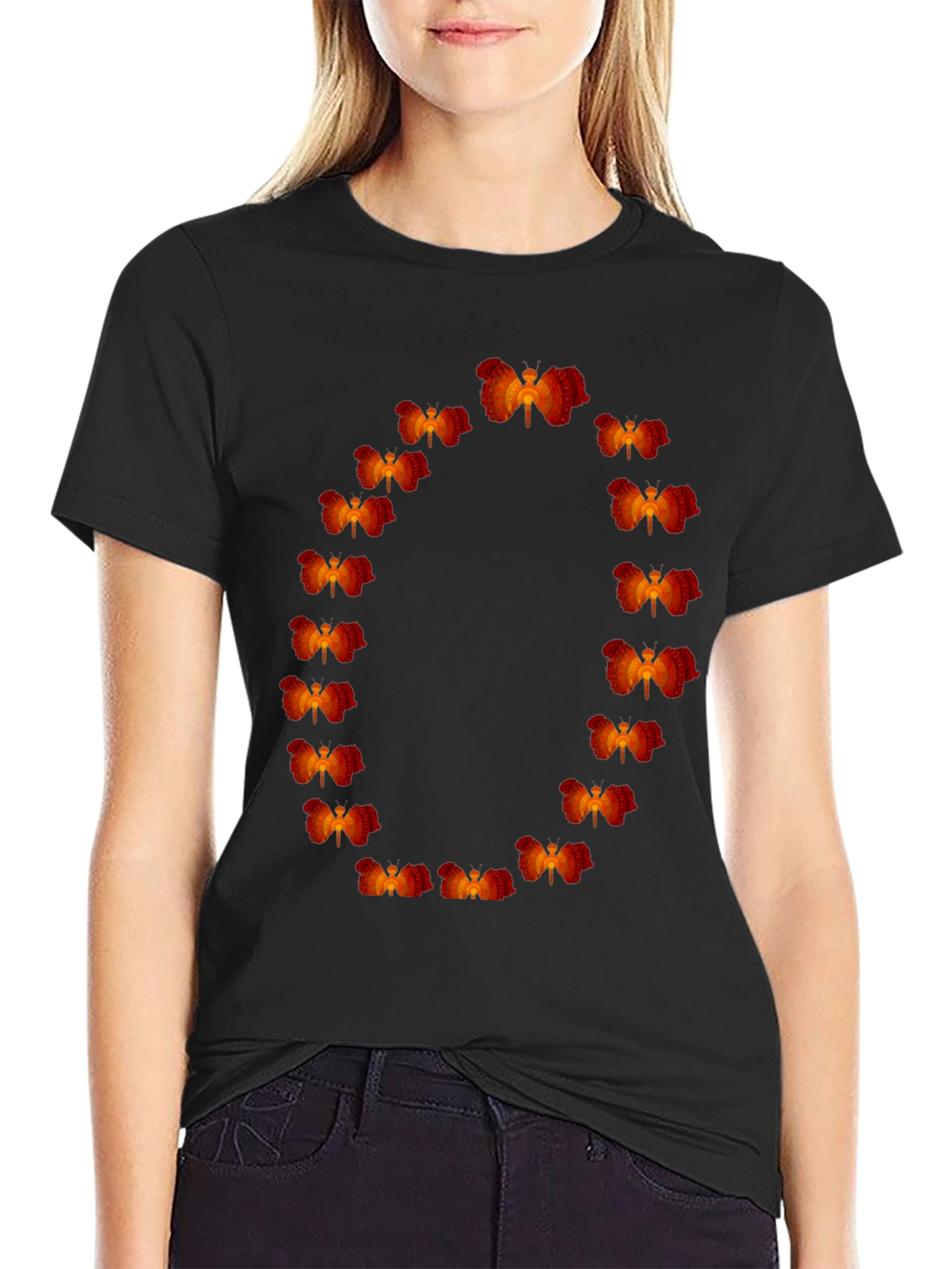 Abstract Angel Wings Graphic Tee