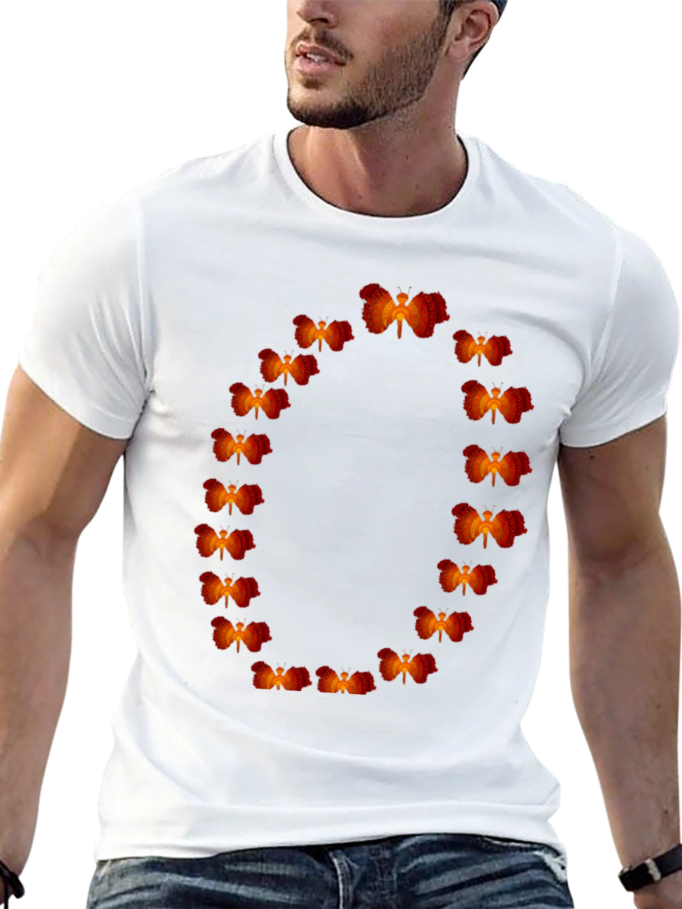 Abstract Angel Wings Graphic Tee