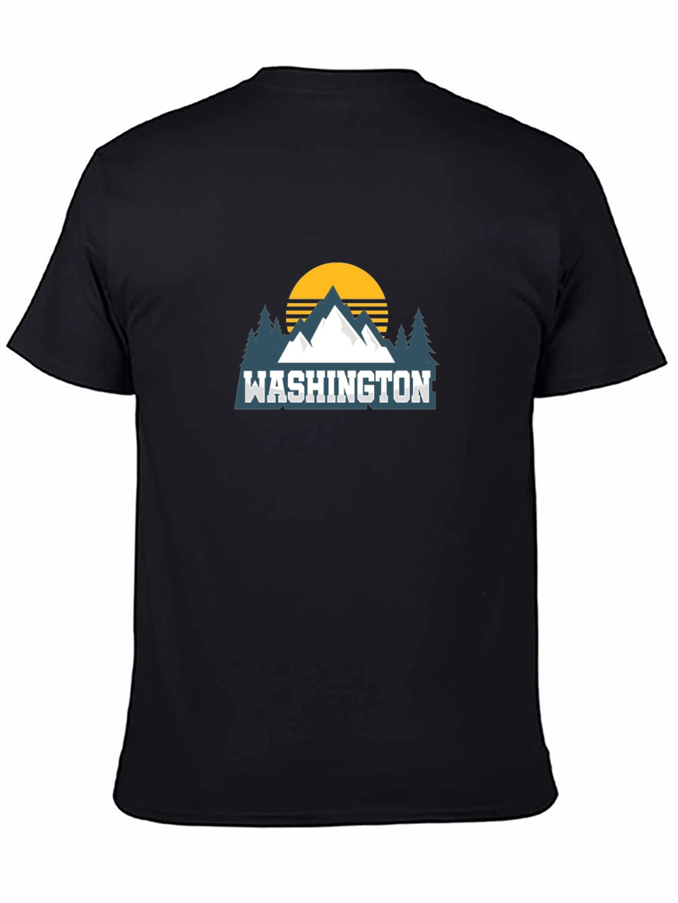 Washington Mountain Graphic Tee - Black
