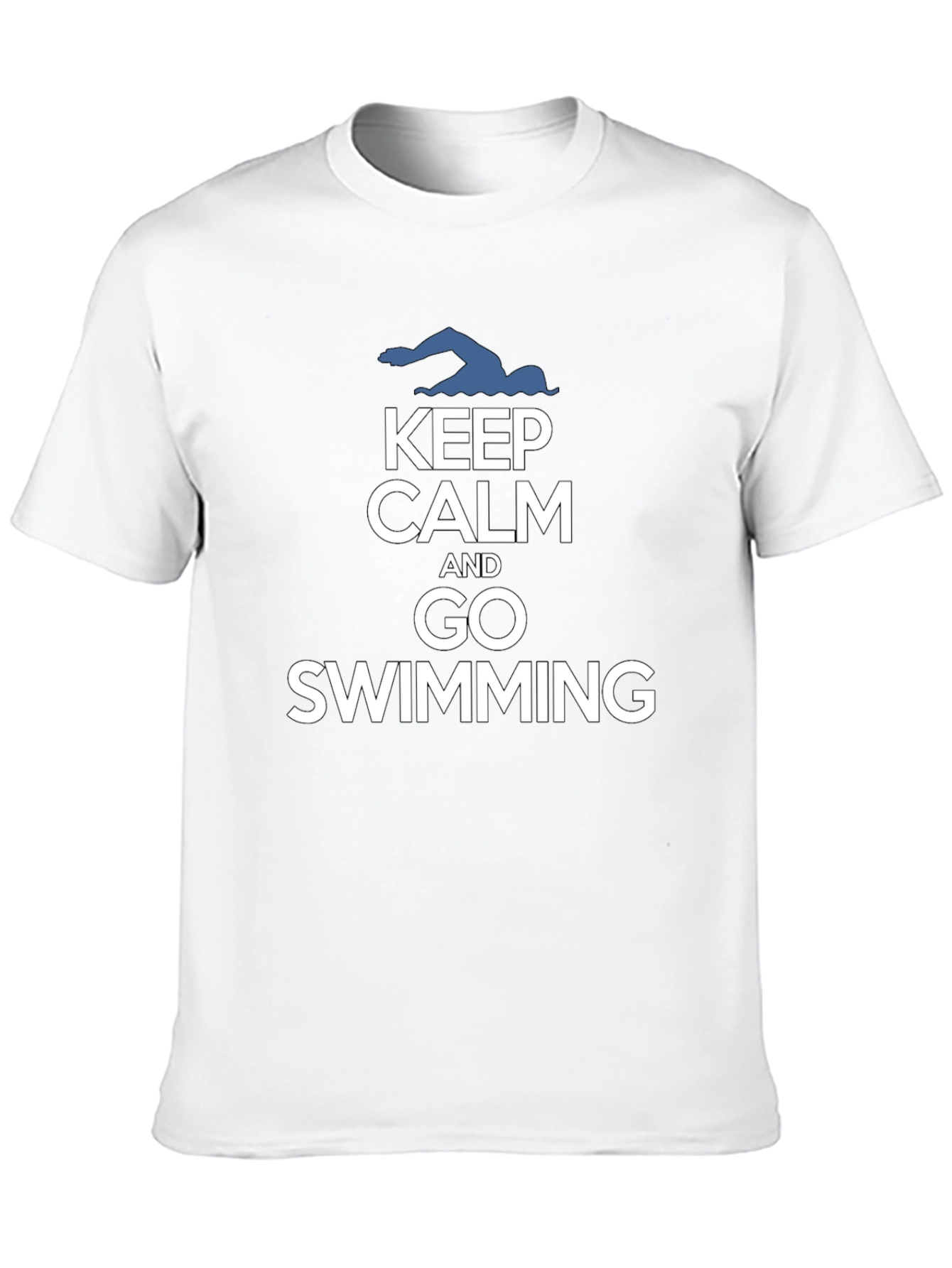 Keep Calm and Go Swimming Black T-Shirt