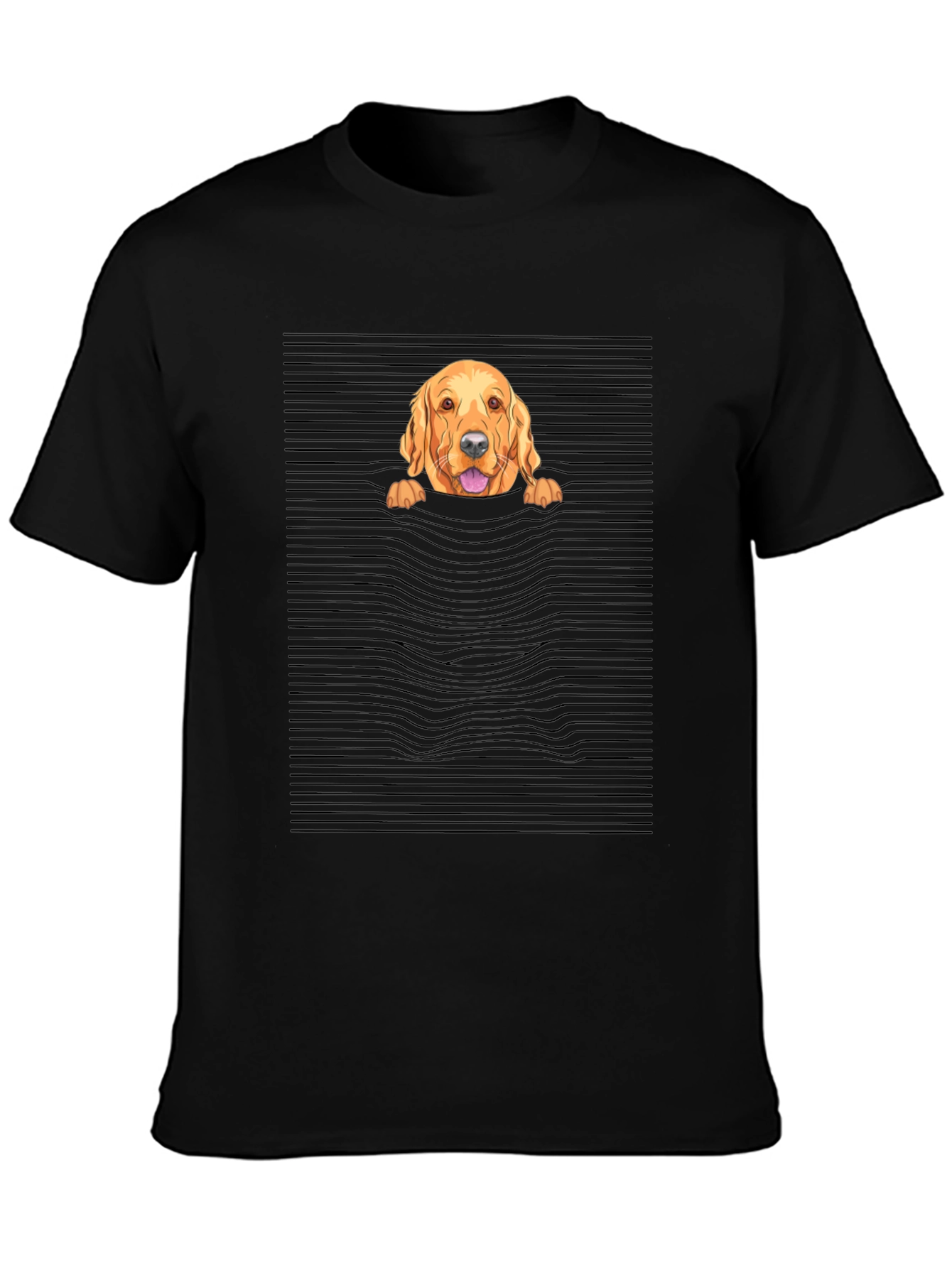 Golden Retriever Peek-a-Boo T-Shirt - Unique Design