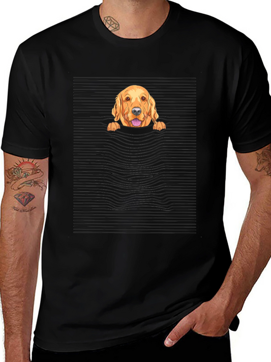 Golden Retriever Peek-a-Boo T-Shirt - Unique Design