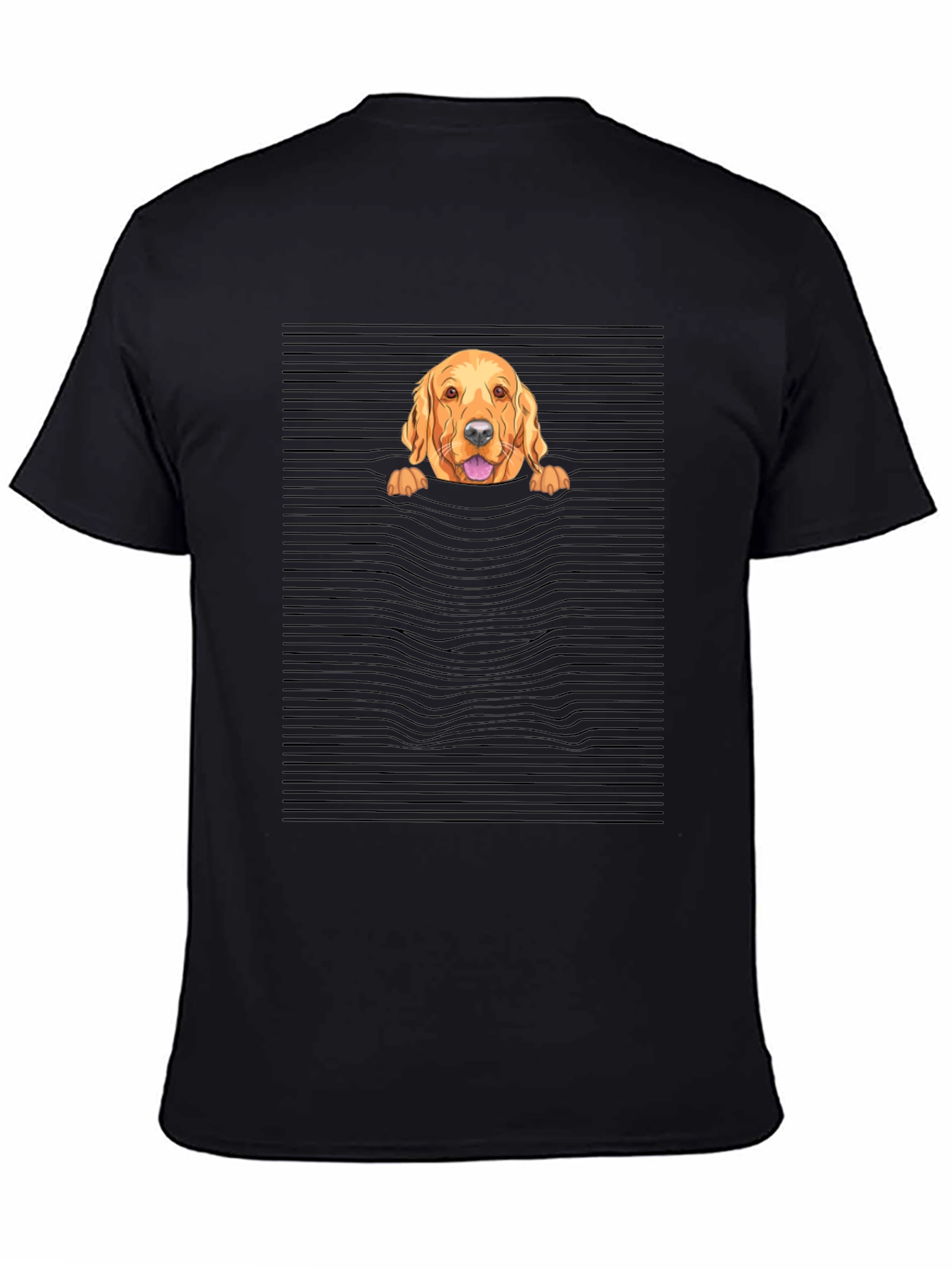 Golden Retriever Peek-a-Boo T-Shirt - Unique Design