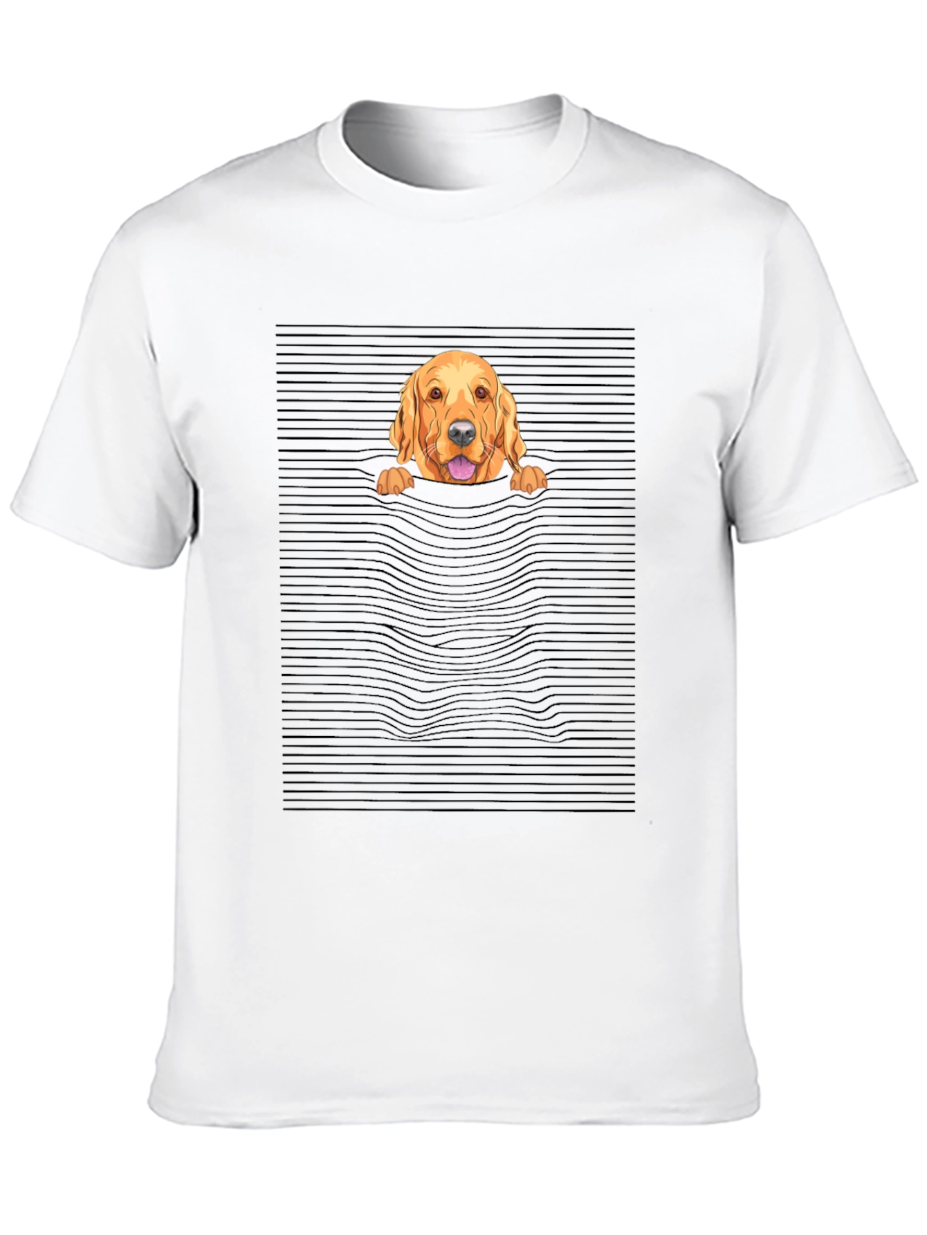Golden Retriever Peek-a-Boo T-Shirt - Unique Design
