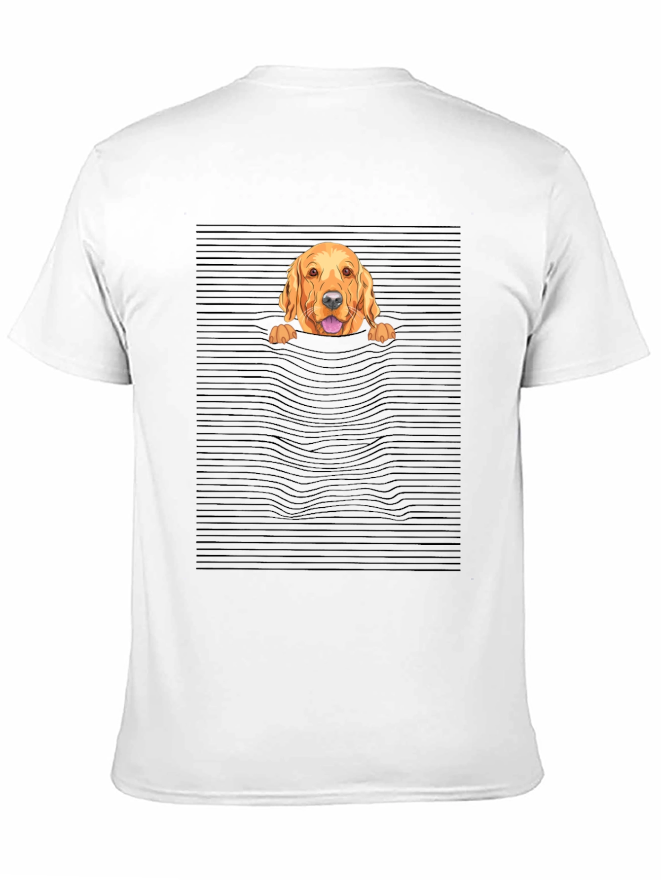 Golden Retriever Peek-a-Boo T-Shirt - Unique Design