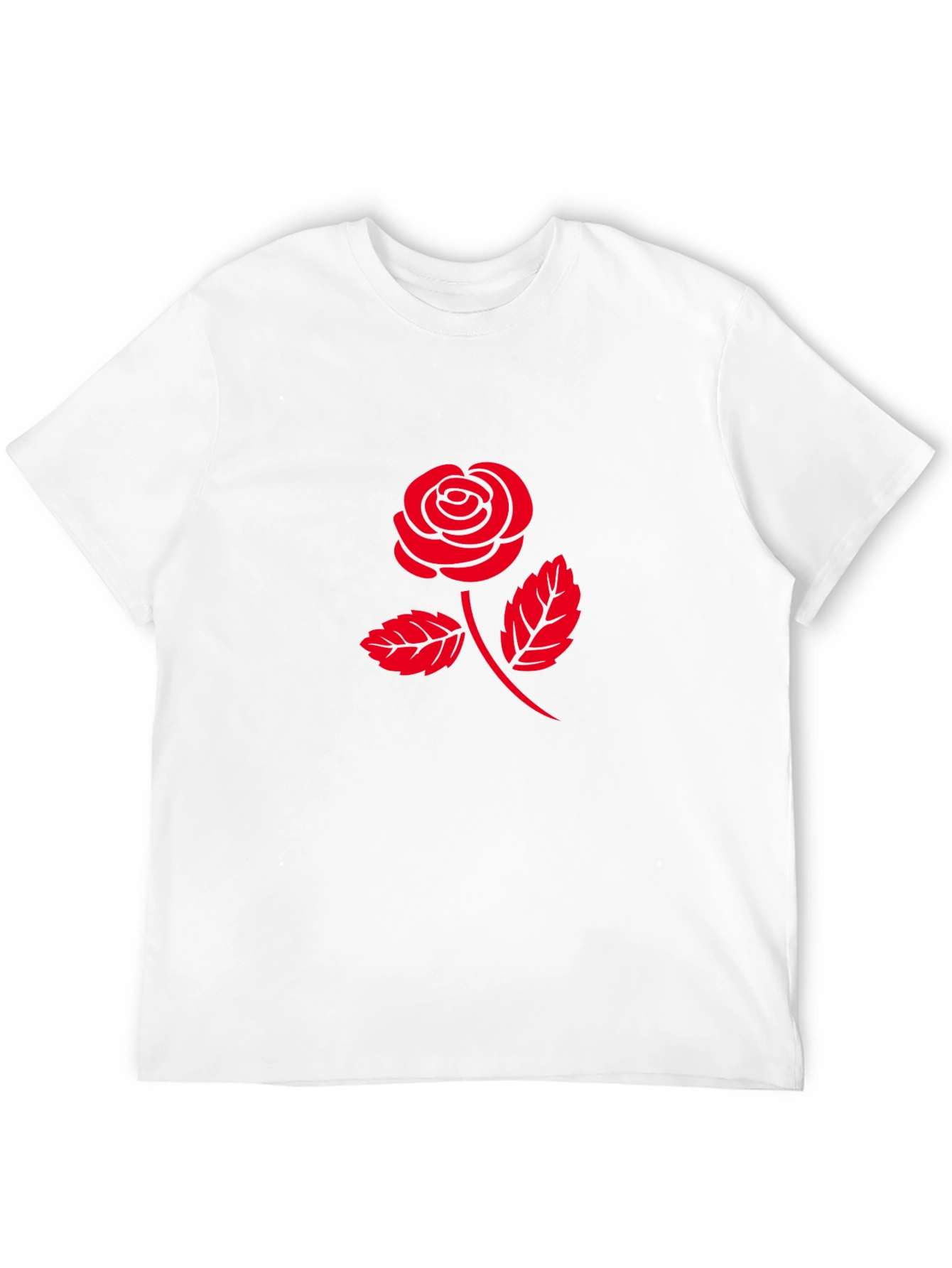 Red Rose Graphic T-Shirt - Classic Black Tee