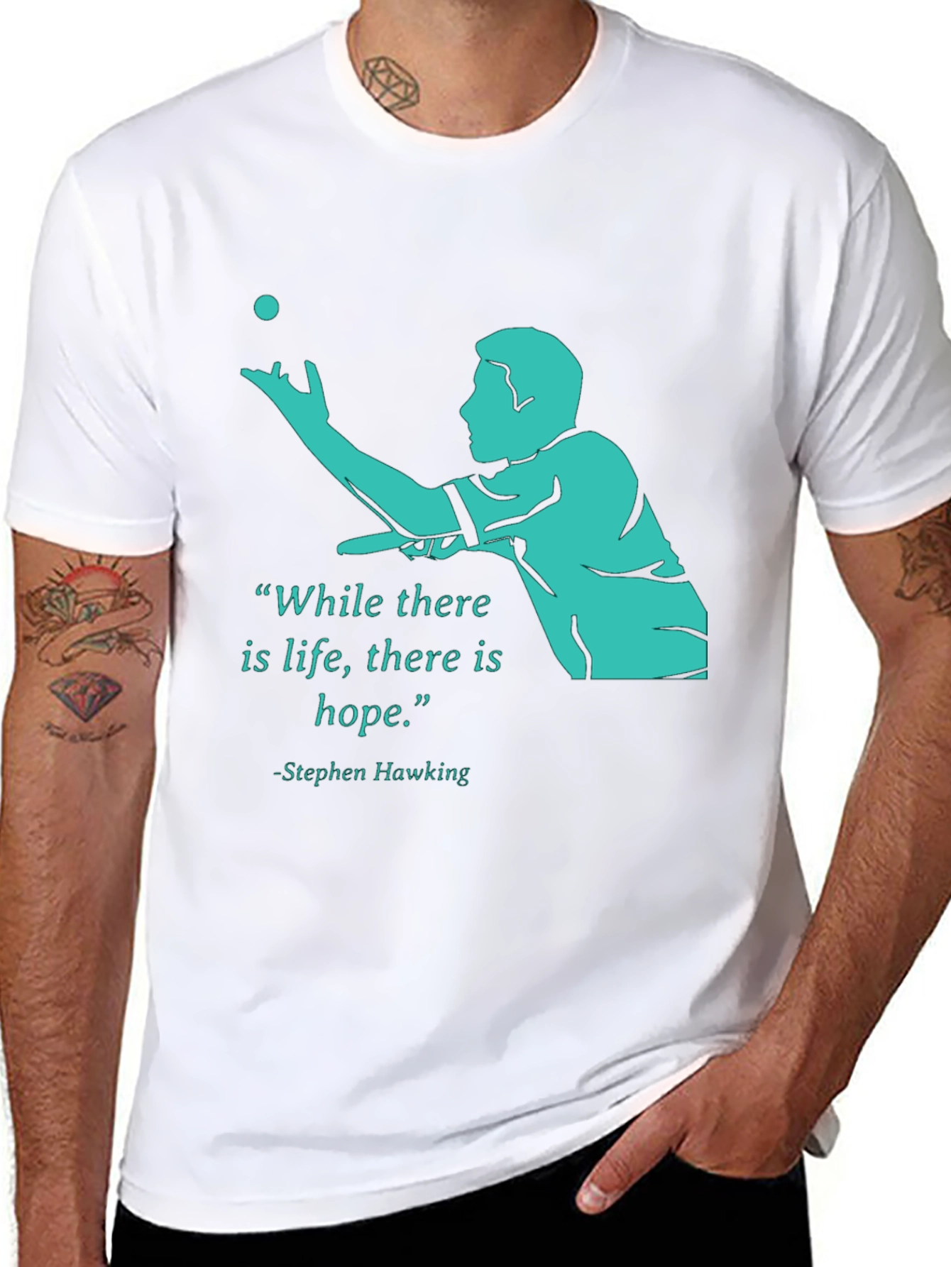 Stephen Hawking Life Hope Graphic Tee