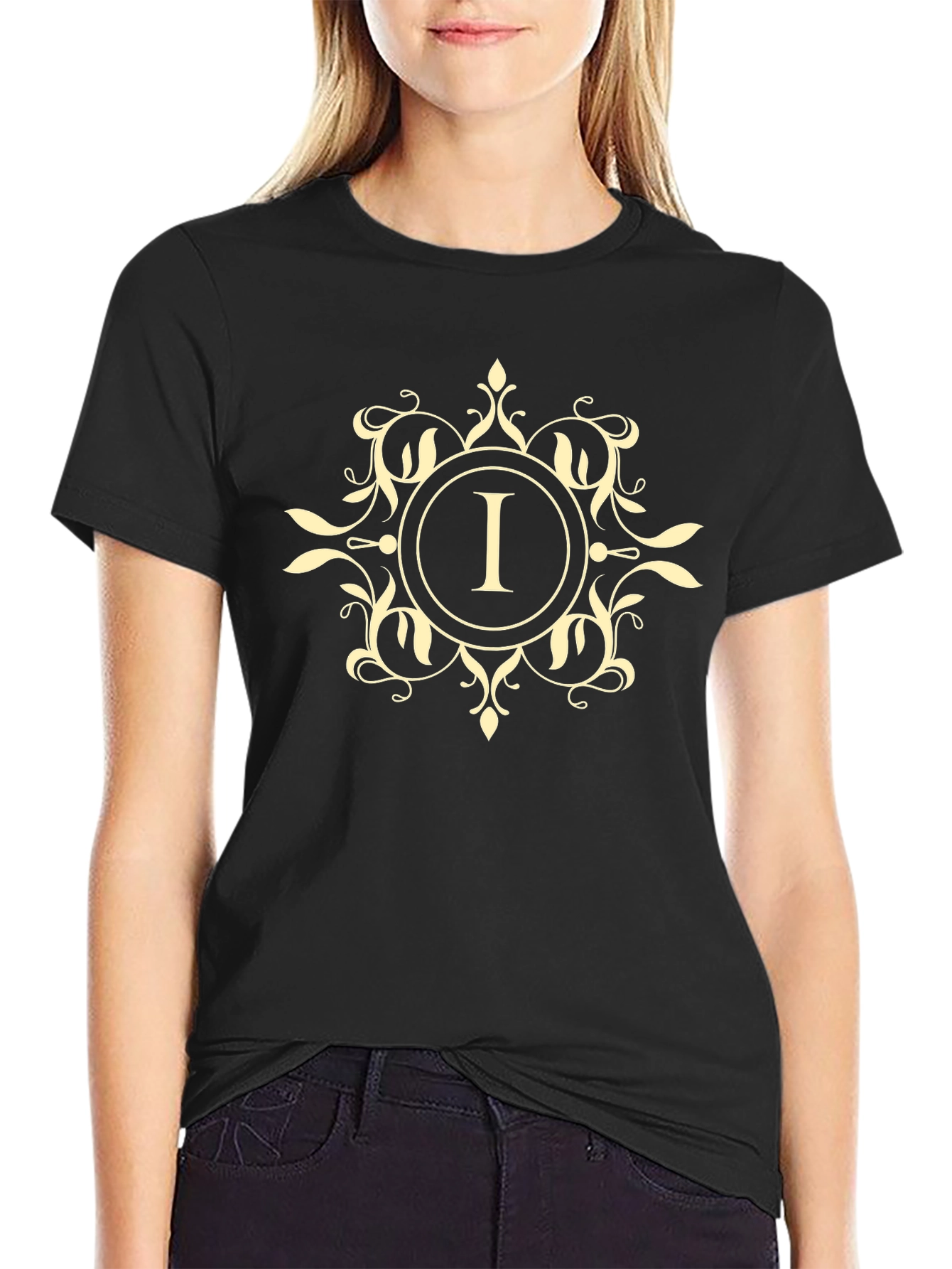 Monogram I Black Tee