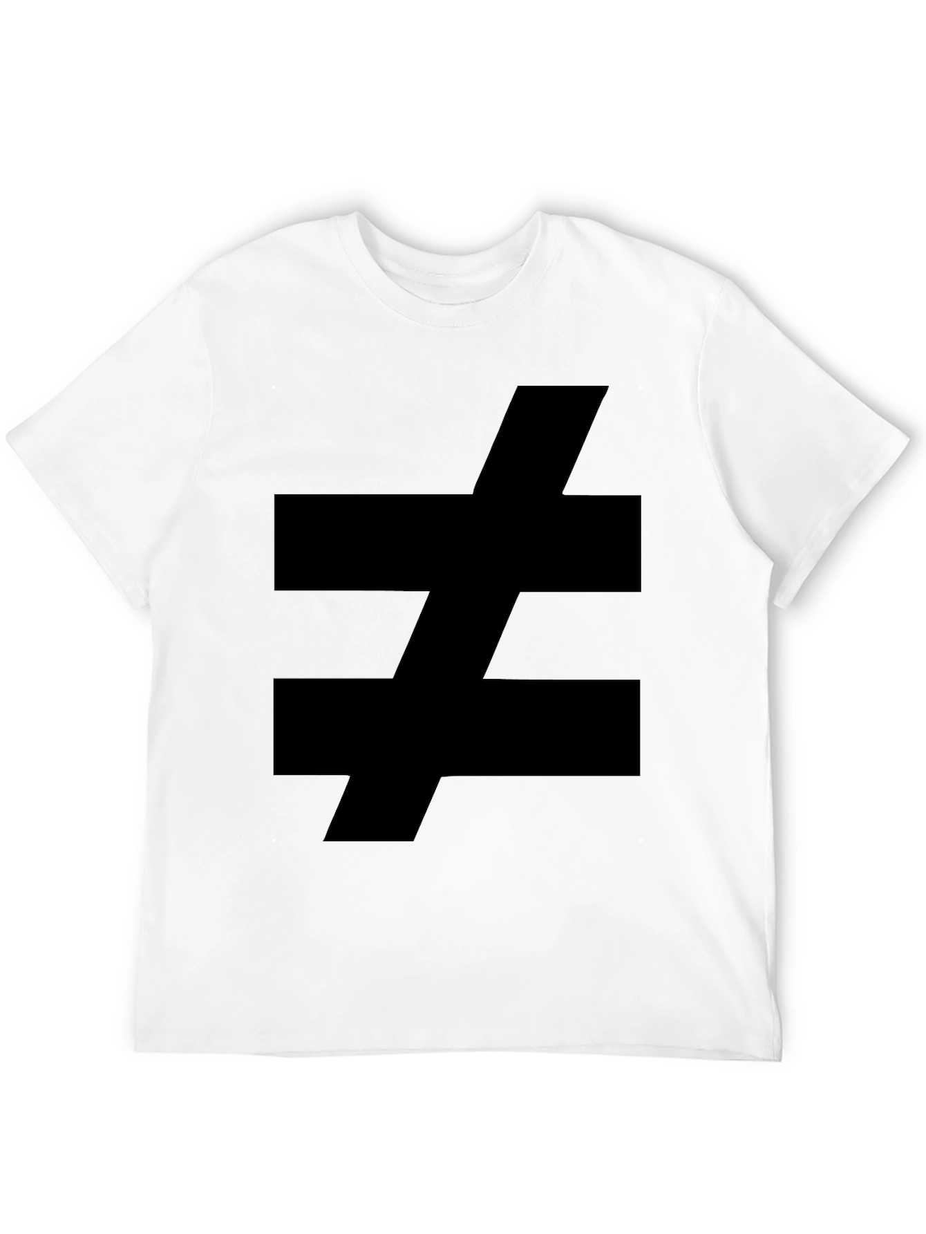 Not Equal T-Shirt - Black Cotton Tee
