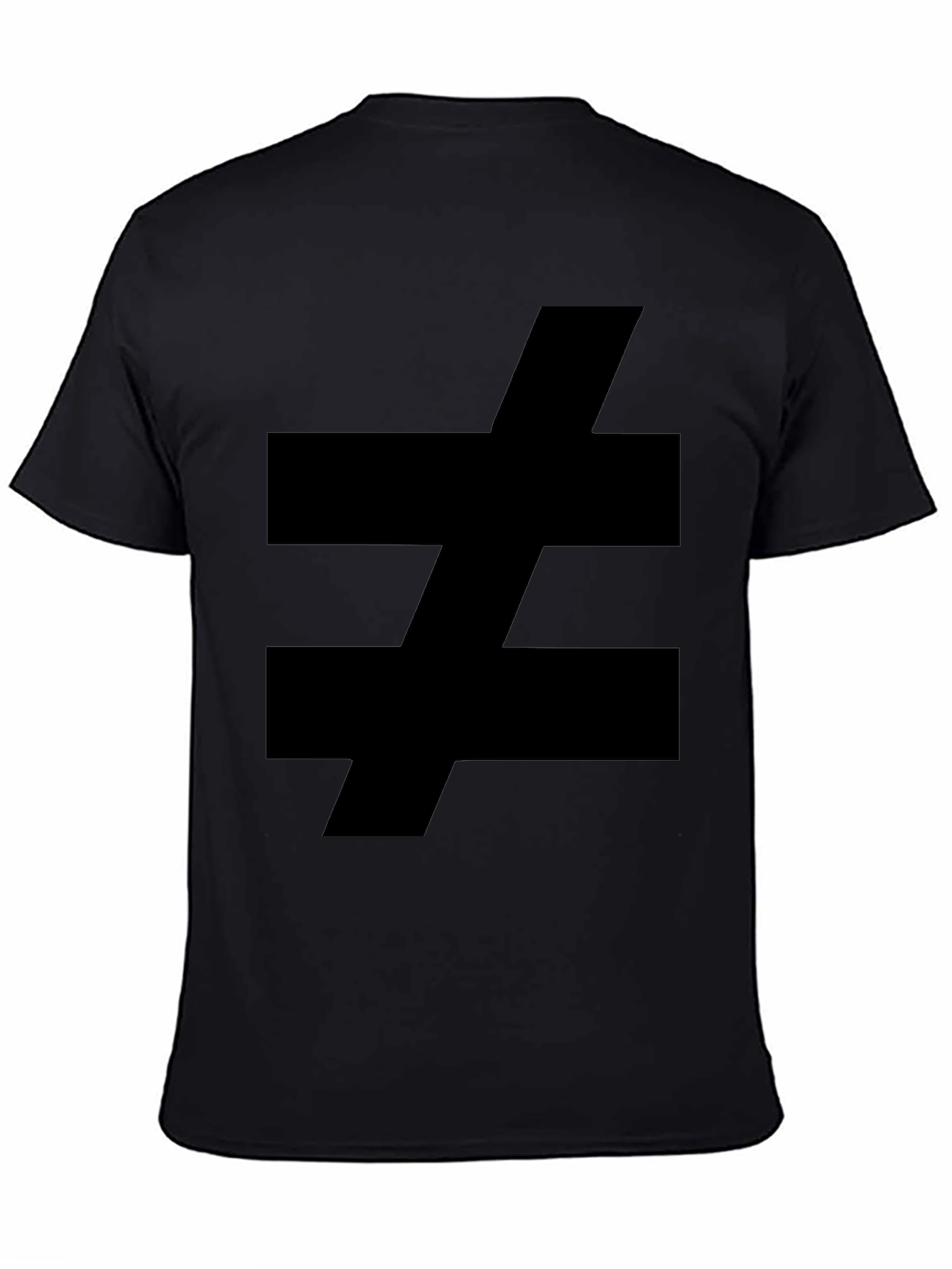 Not Equal T-Shirt - Black Cotton Tee