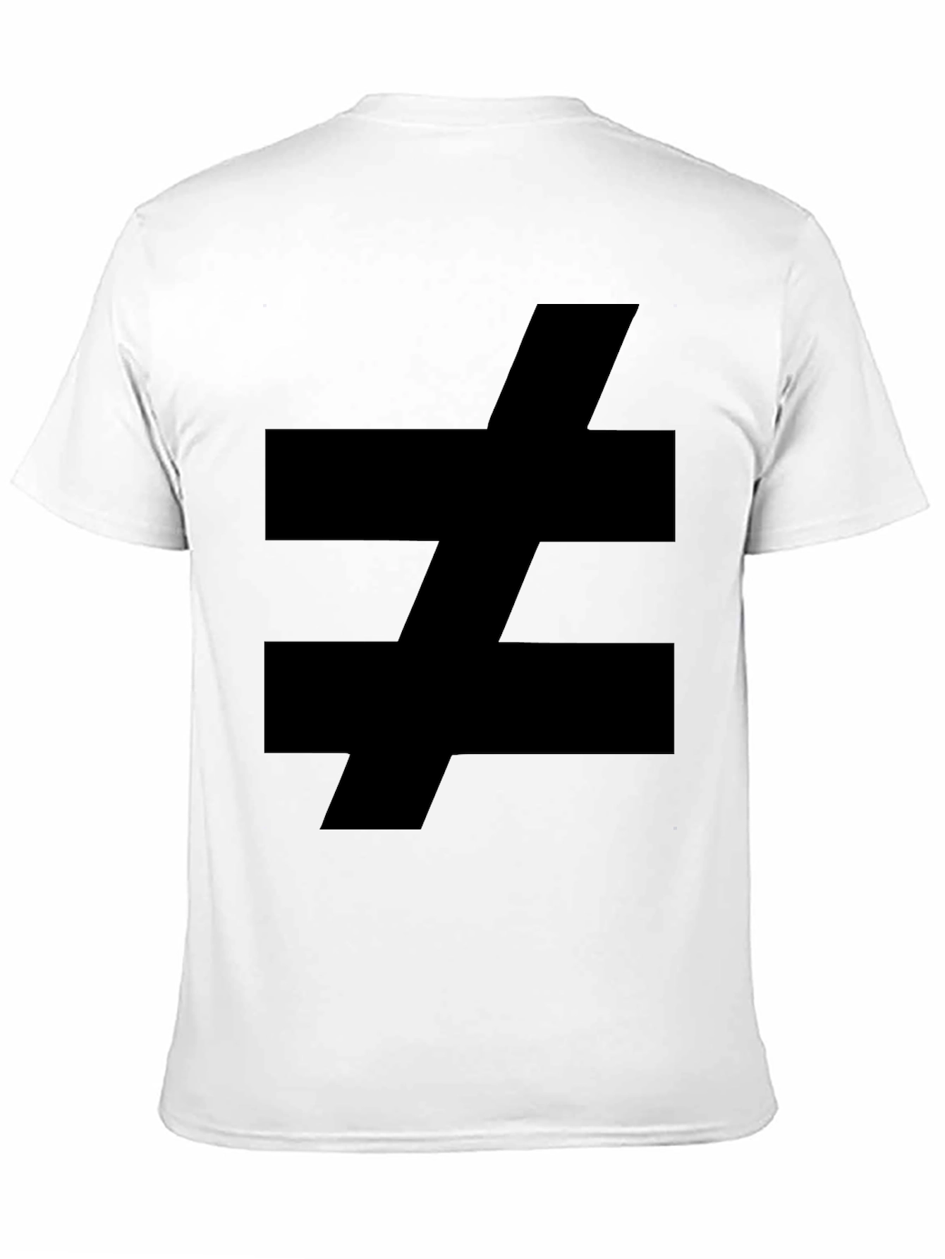 Not Equal T-Shirt - Black Cotton Tee