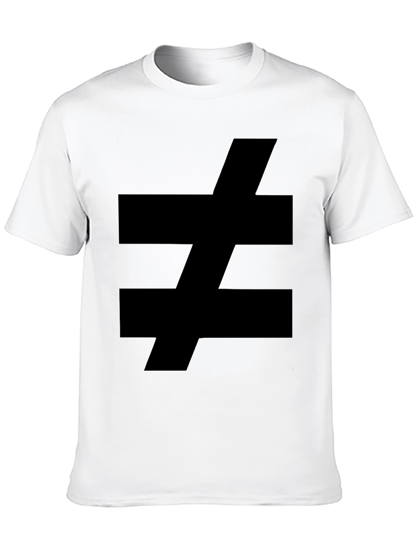 Not Equal T-Shirt - Black Cotton Tee