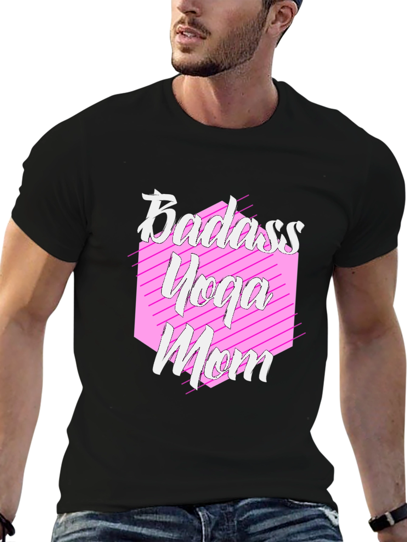 Badass Yoga Mom T-Shirt - Trendy Graphic Tee