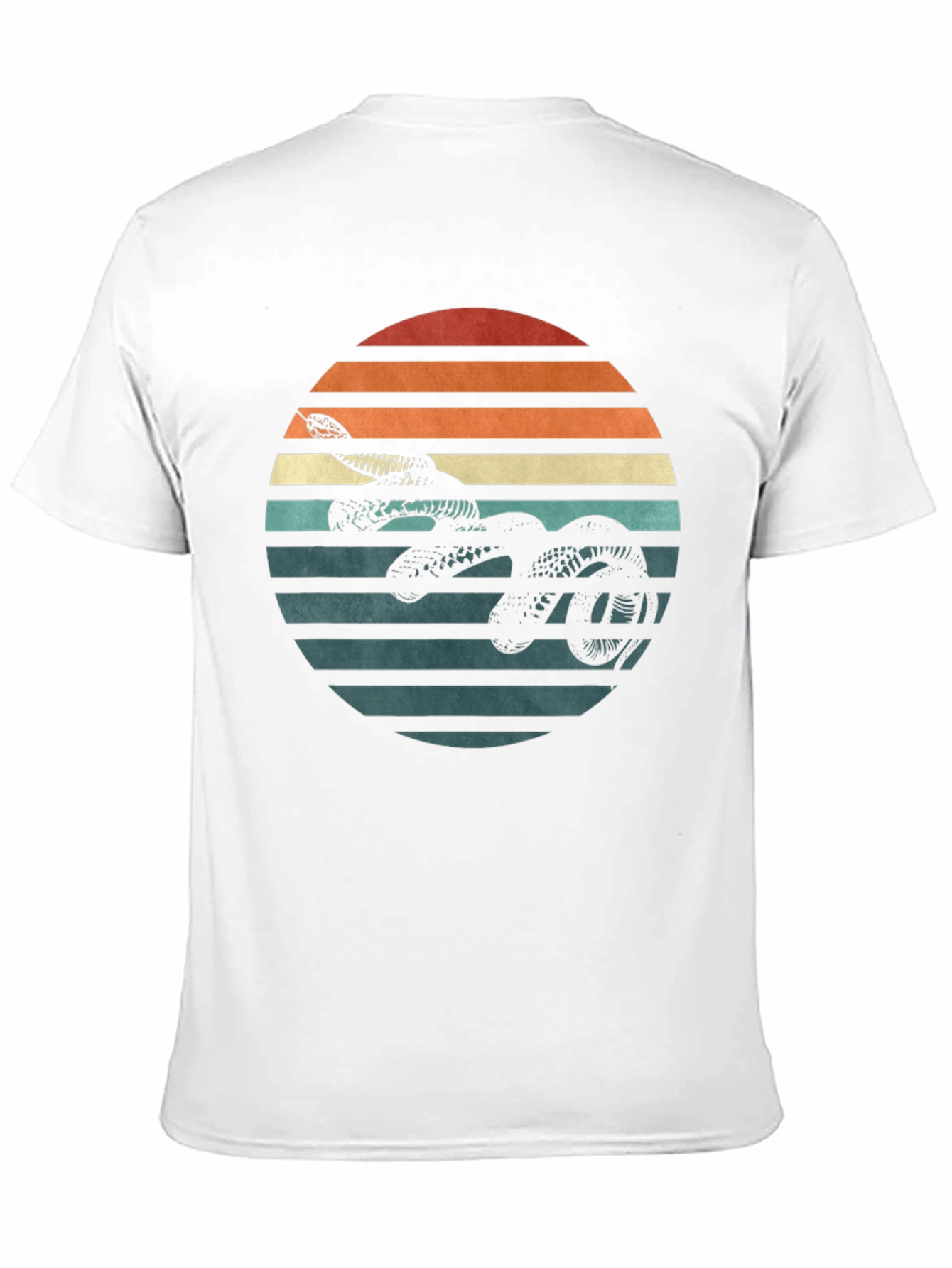 Retro Snake Sunset Graphic Tee - Black T-Shirt