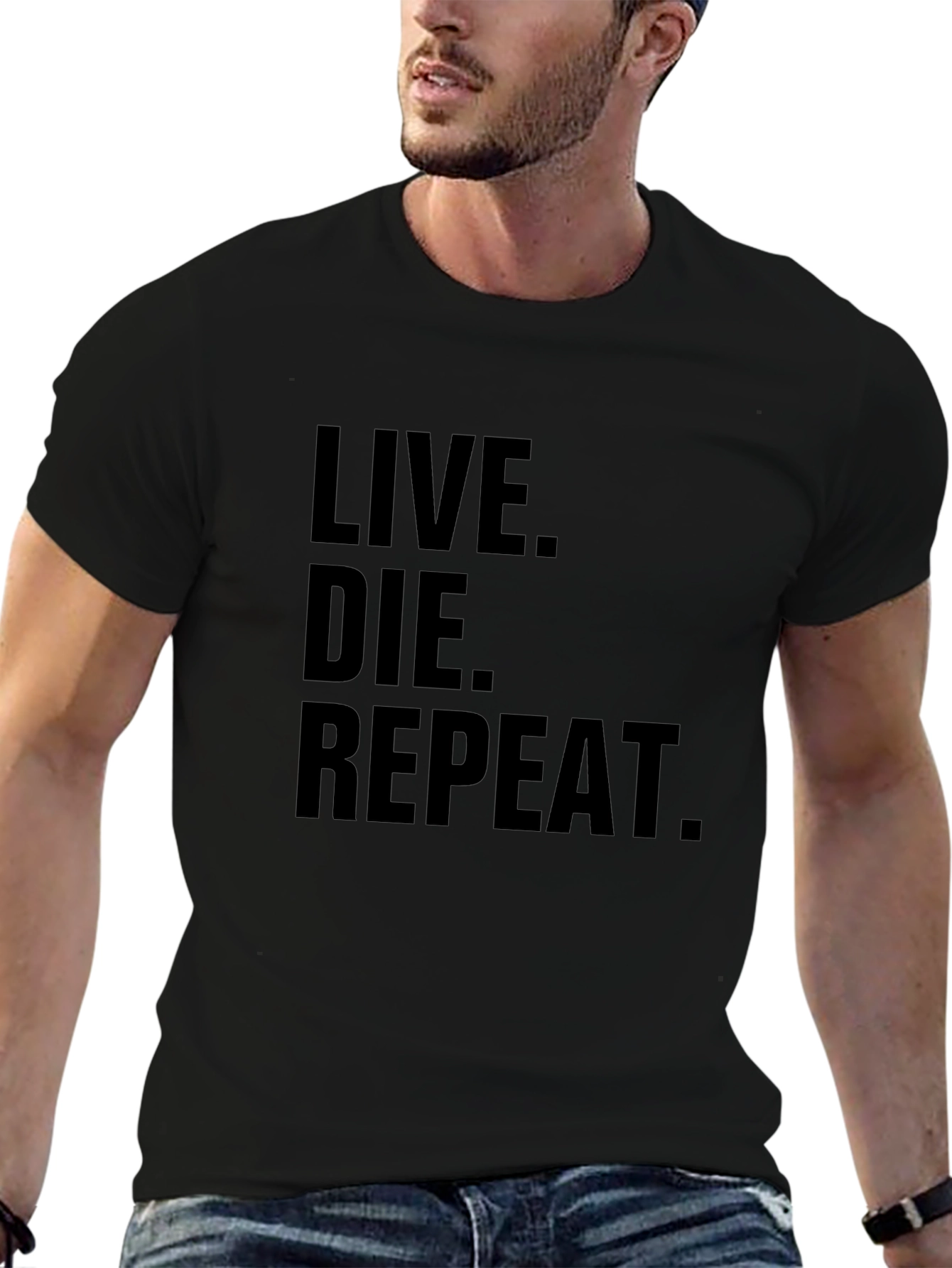 Live Die Repeat Graphic Tee - Mens Black T-Shirt