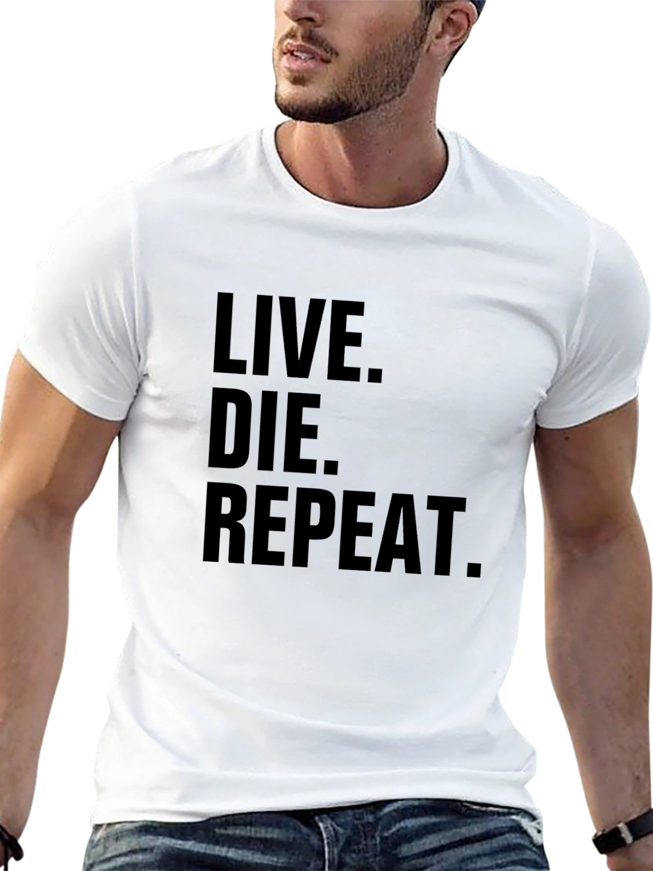 Live Die Repeat Graphic Tee - Mens Black T-Shirt