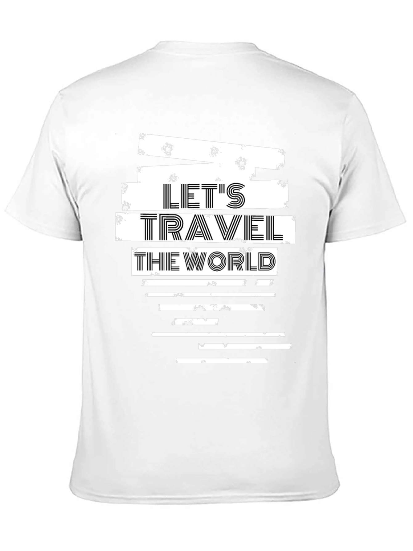 Lets Travel the World Graphic T-Shirt - Black