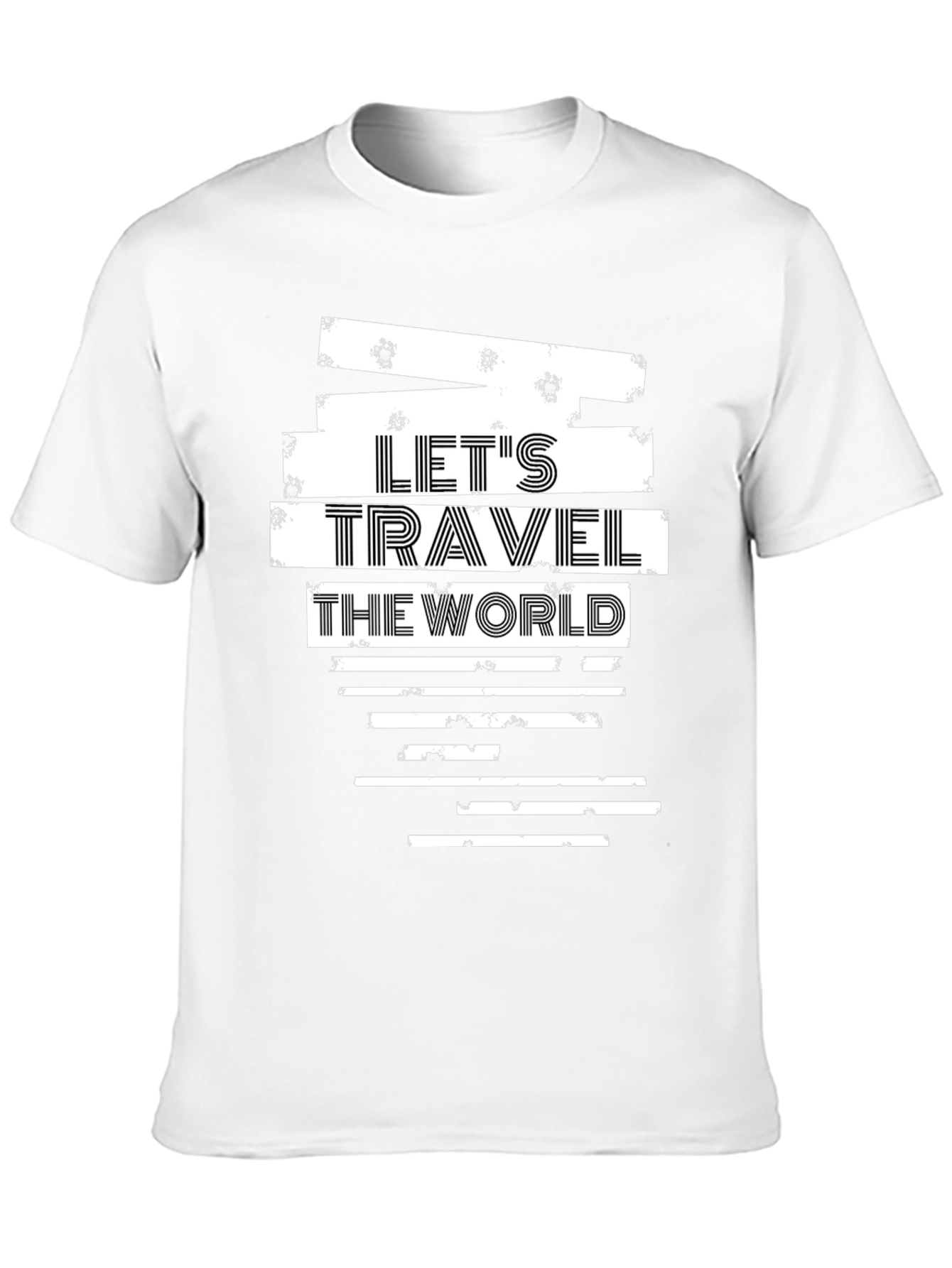 Lets Travel the World Graphic T-Shirt - Black