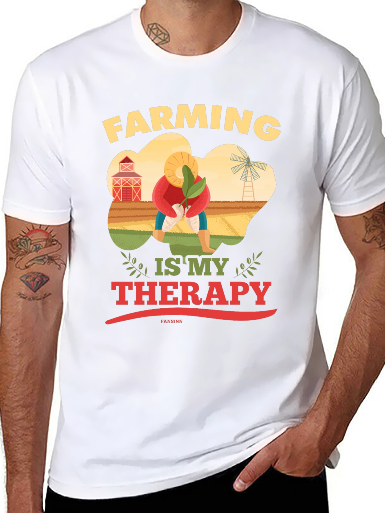 Farming is My Therapy Graphic T-Shirt