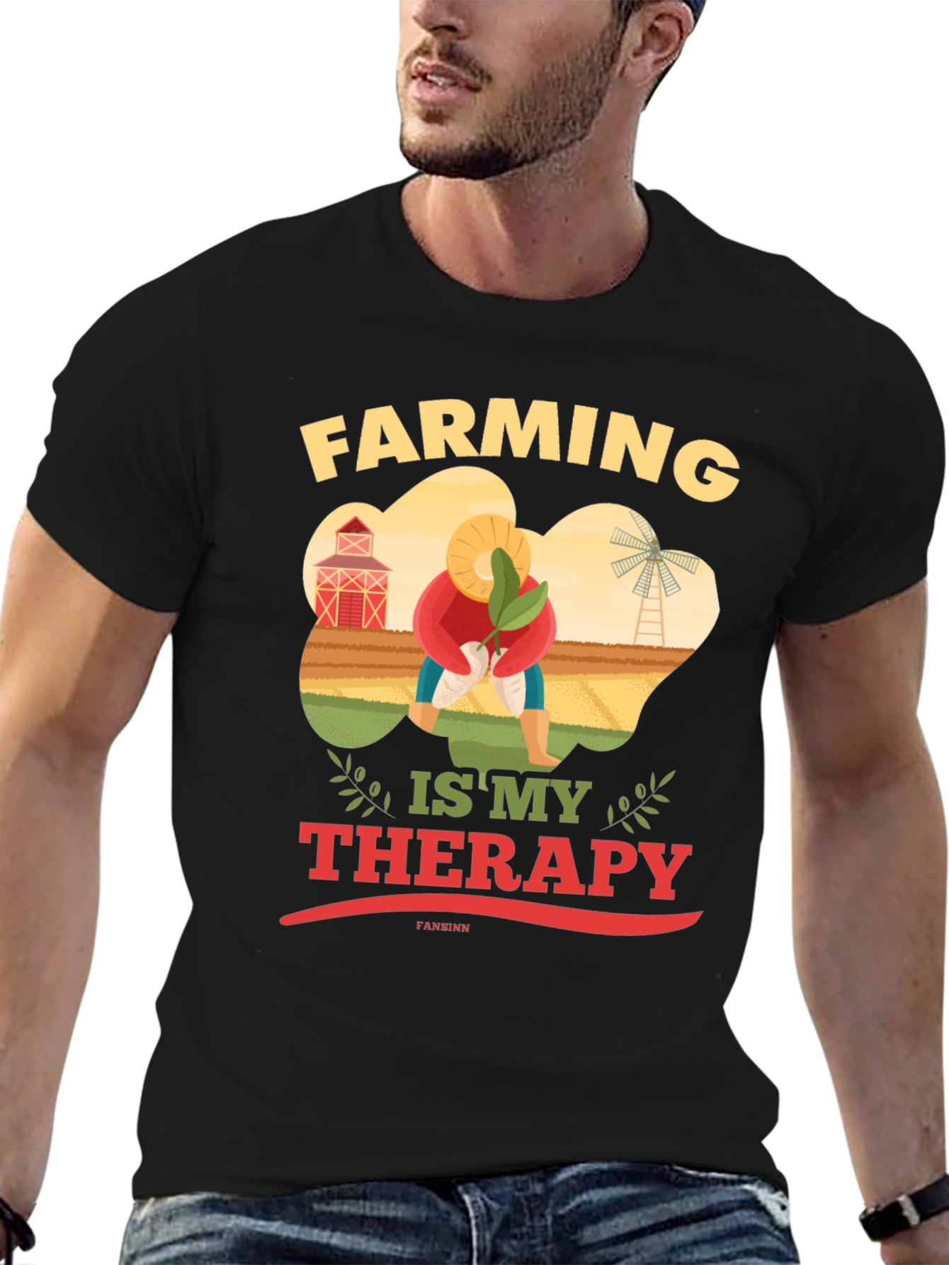 Farming is My Therapy Graphic T-Shirt