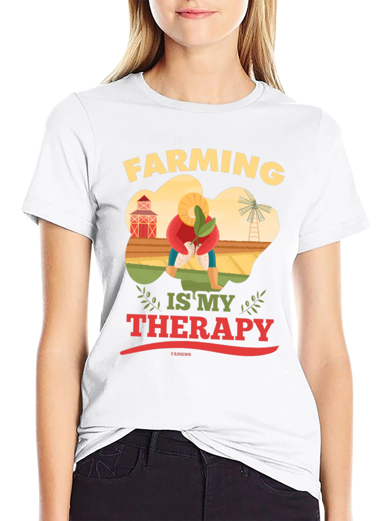 Farming is My Therapy Graphic T-Shirt