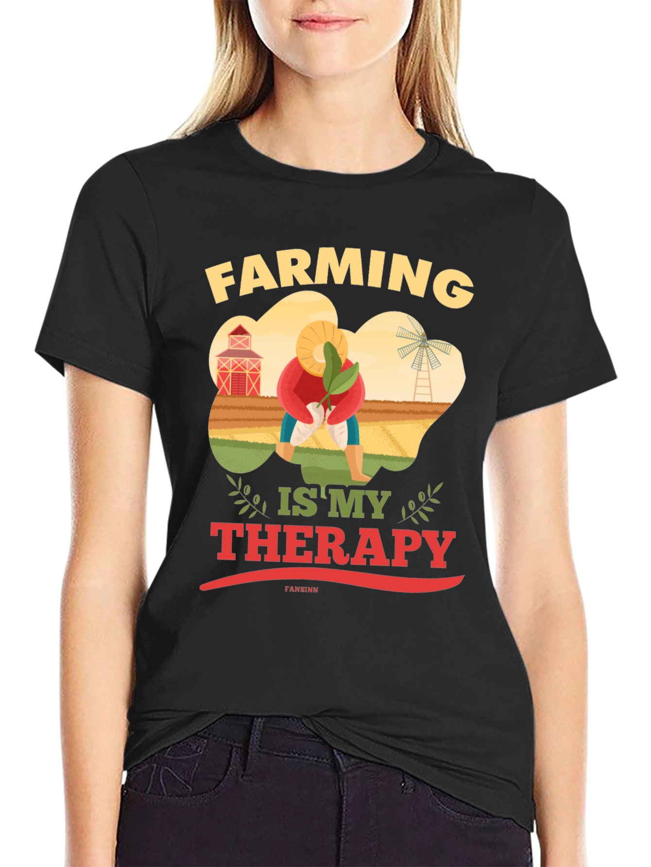 Farming is My Therapy Graphic T-Shirt