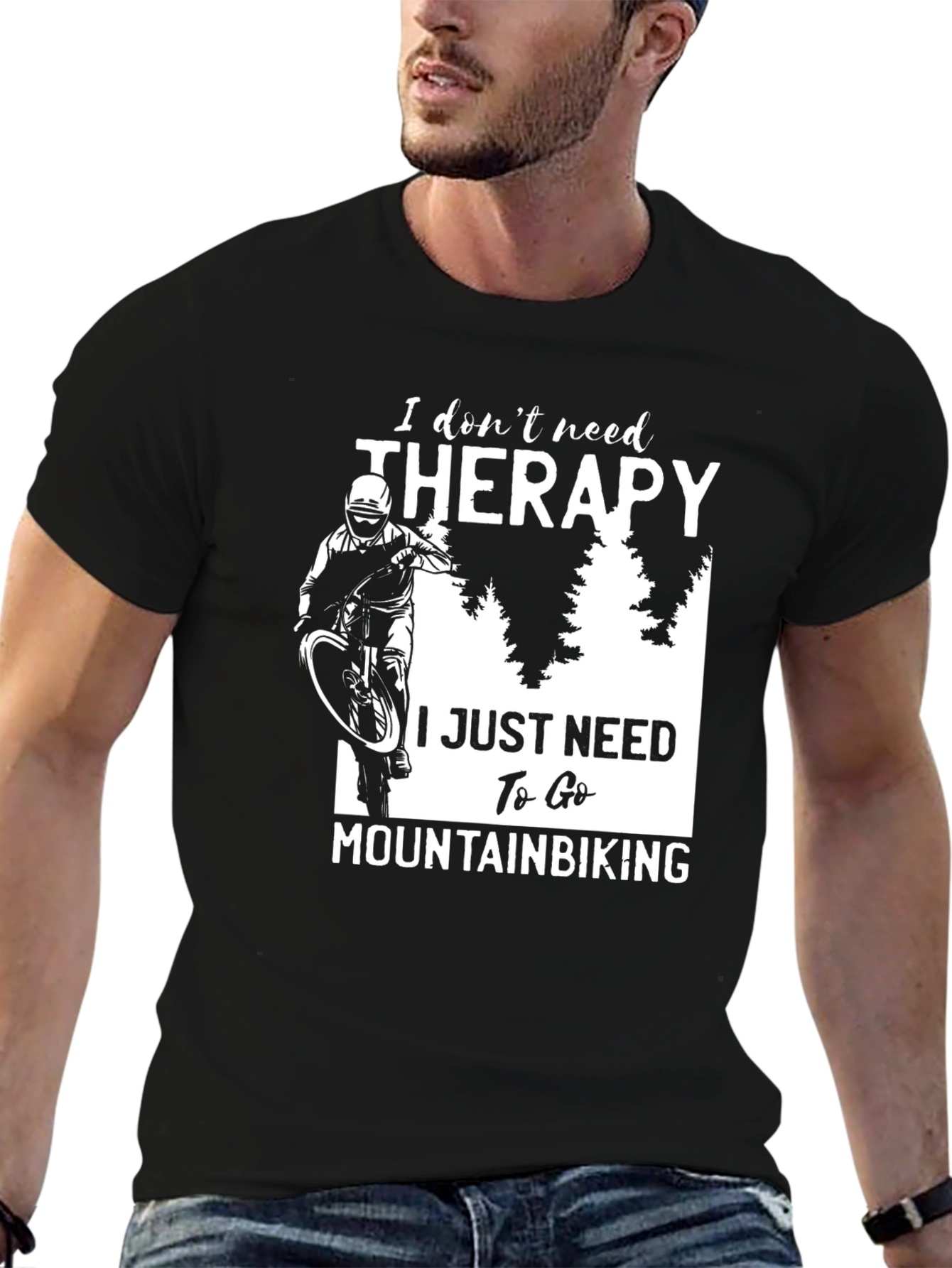 Mountain Biking Therapy Graphic Tee