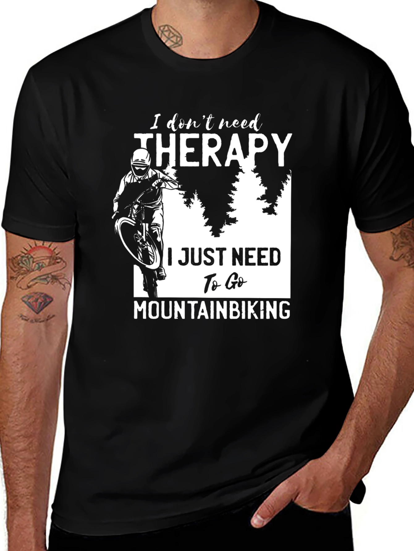 Mountain Biking Therapy Graphic Tee