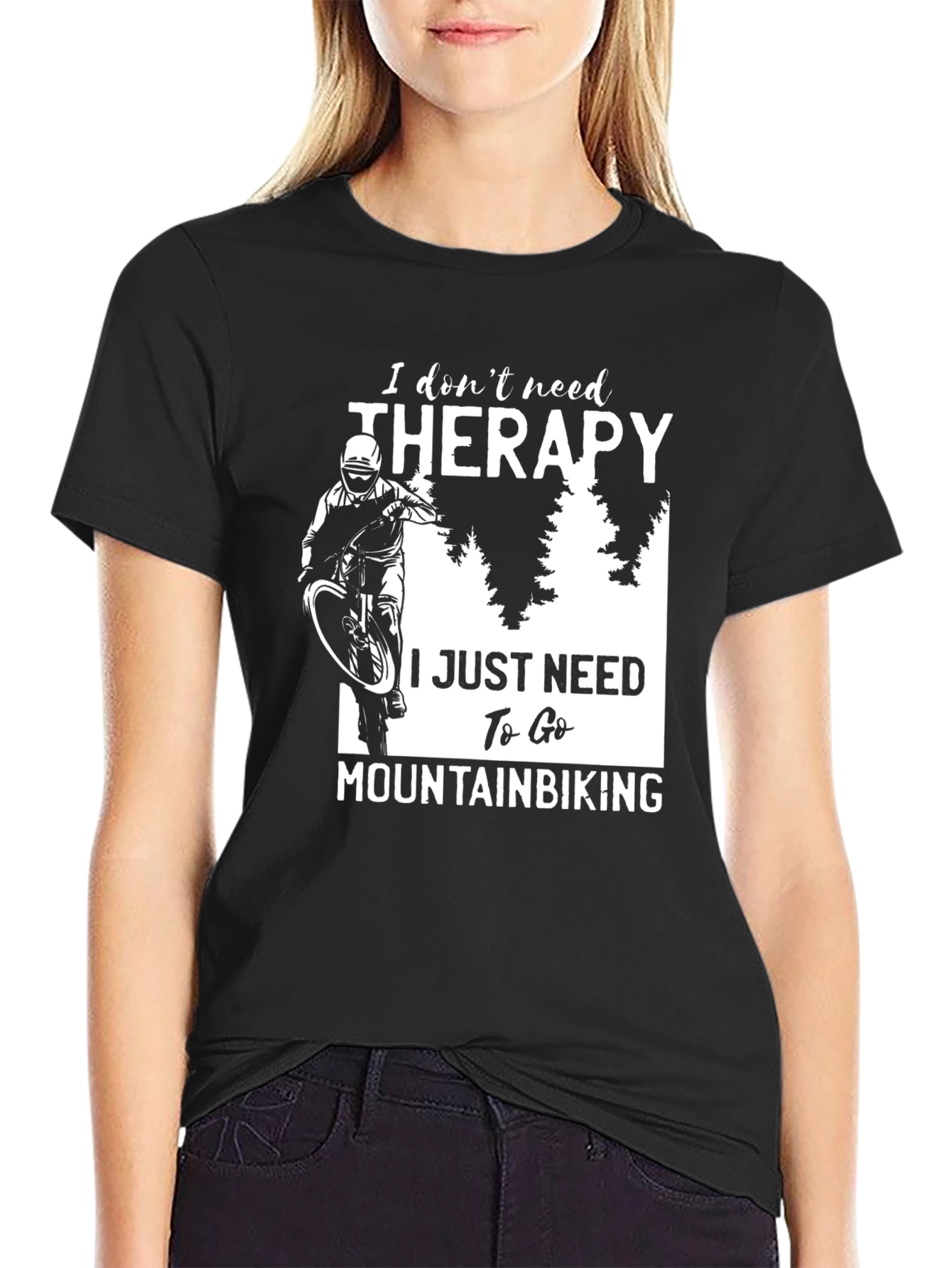 Mountain Biking Therapy Graphic Tee