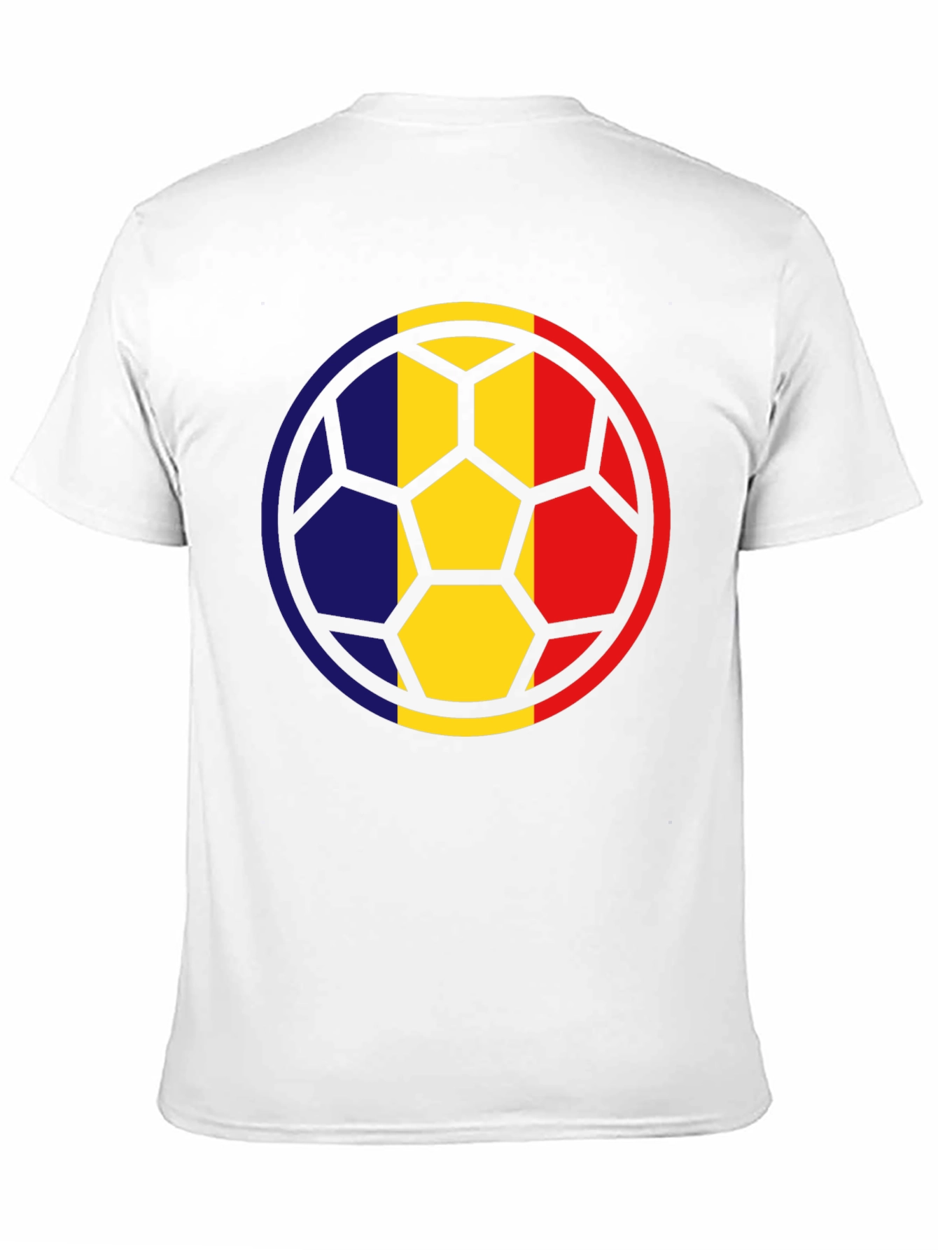 Romania Flag Soccer Ball Graphic T-Shirt