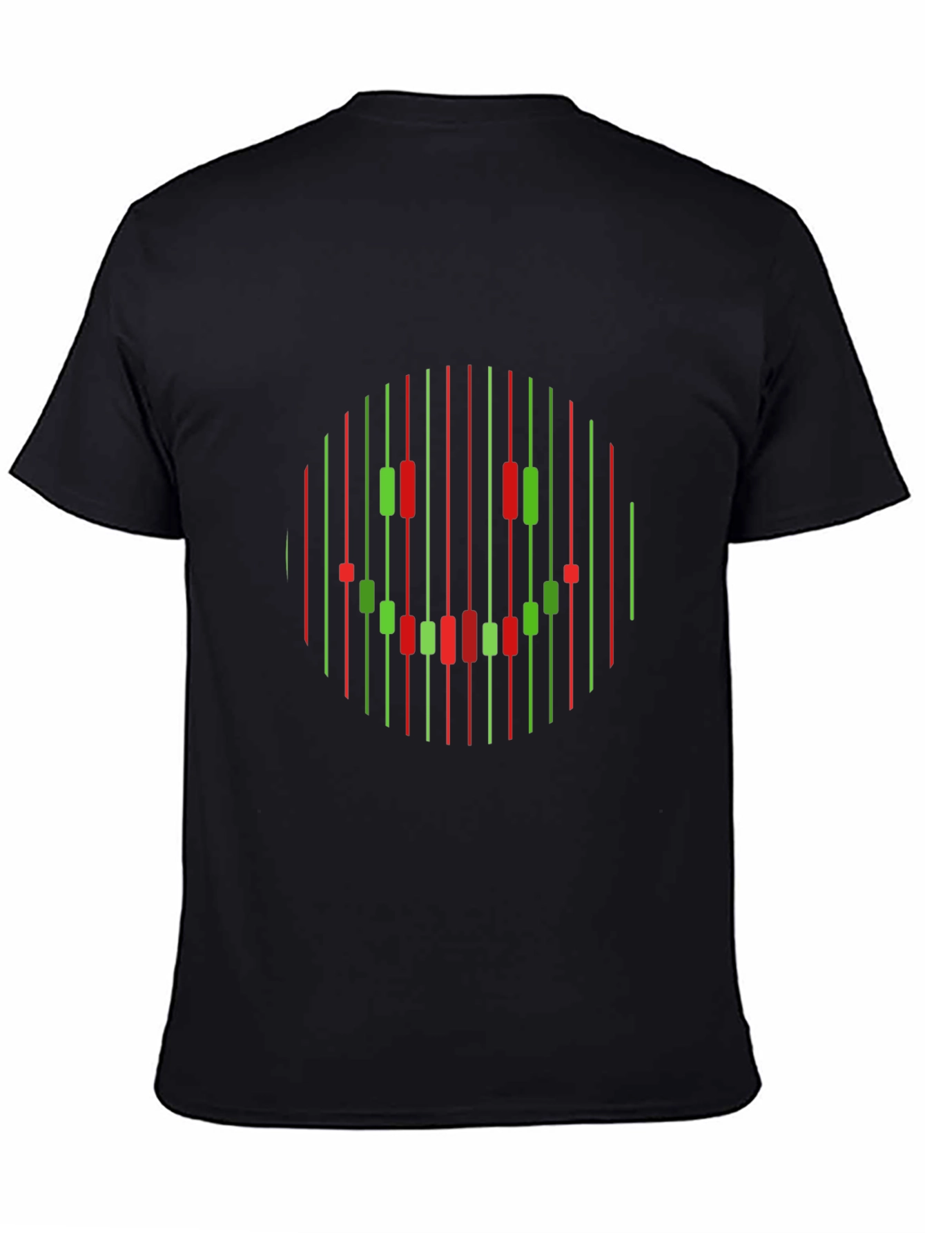 Stock Trader Smiley Face Black T-Shirt