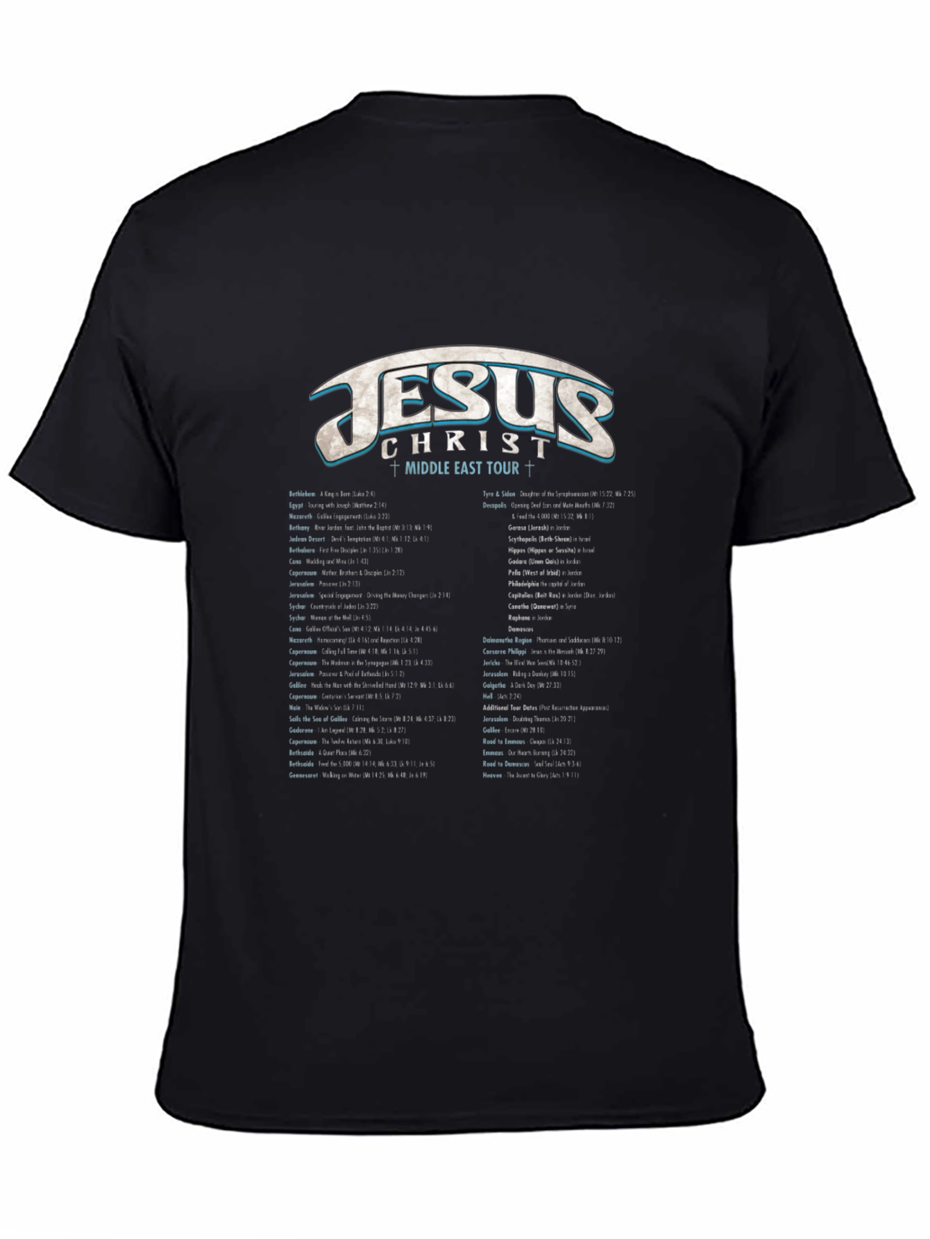 Jesus Middle East Tour Graphic T-Shirt